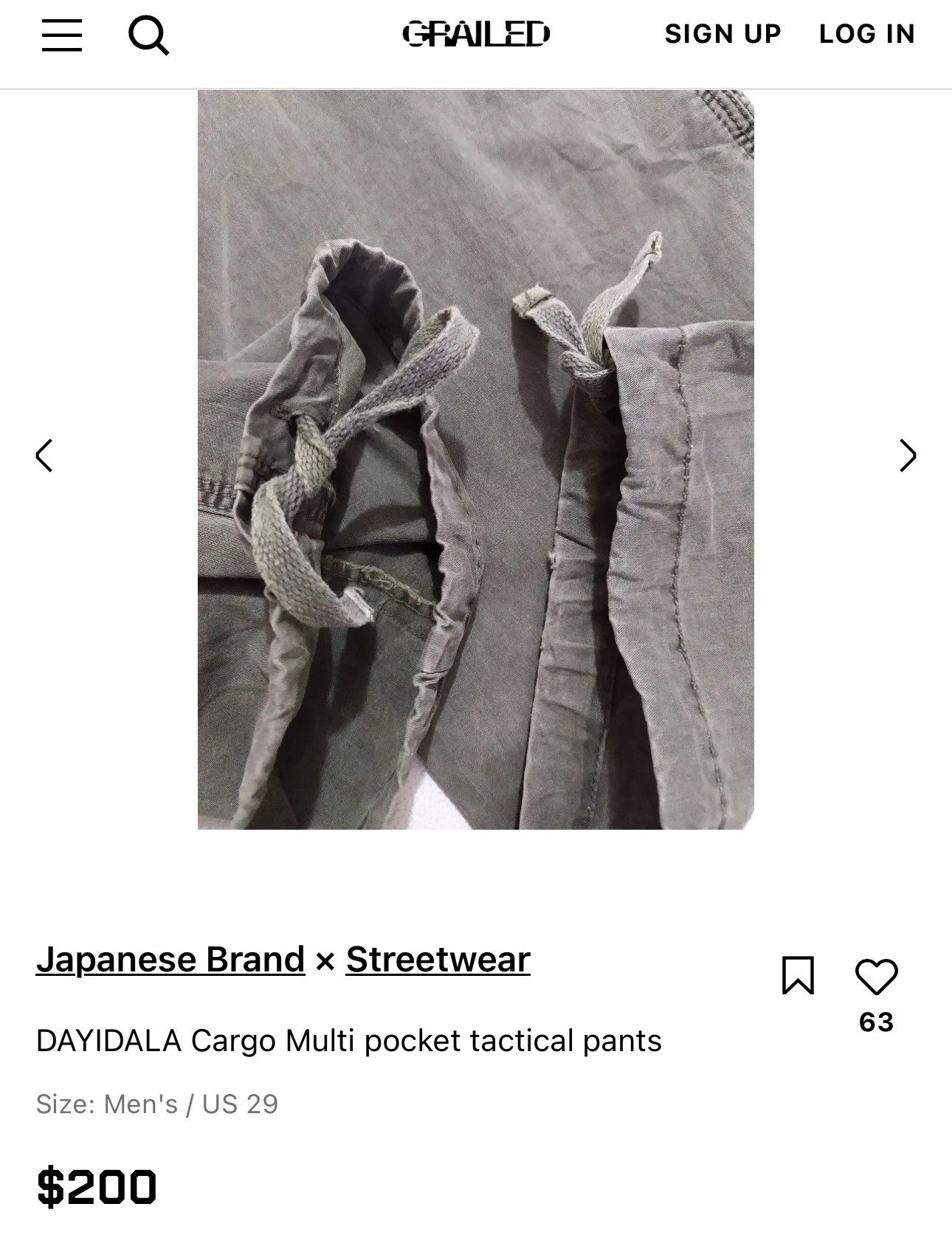 Japanese Brand DAYIDALA Cargo Multi Pocket Tactical Pants Size US 29 - 10 Thumbnail