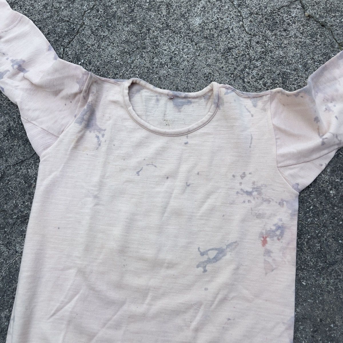 Vintage Vintage Marble Dyed 70s MALSAKRAD Swedish Army Thermal Shirt Size US L / EU 52-54 / 3 - 2 Thumbnail