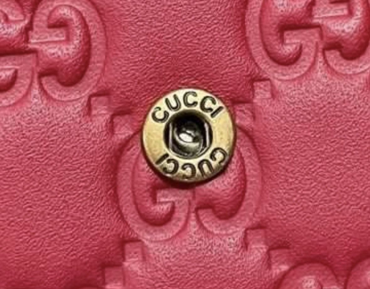 Gucci Gucci Red Guccissima Leather Mini Cherry Chain Shoulder Bag Size ONE SIZE - 2 Thumbnail