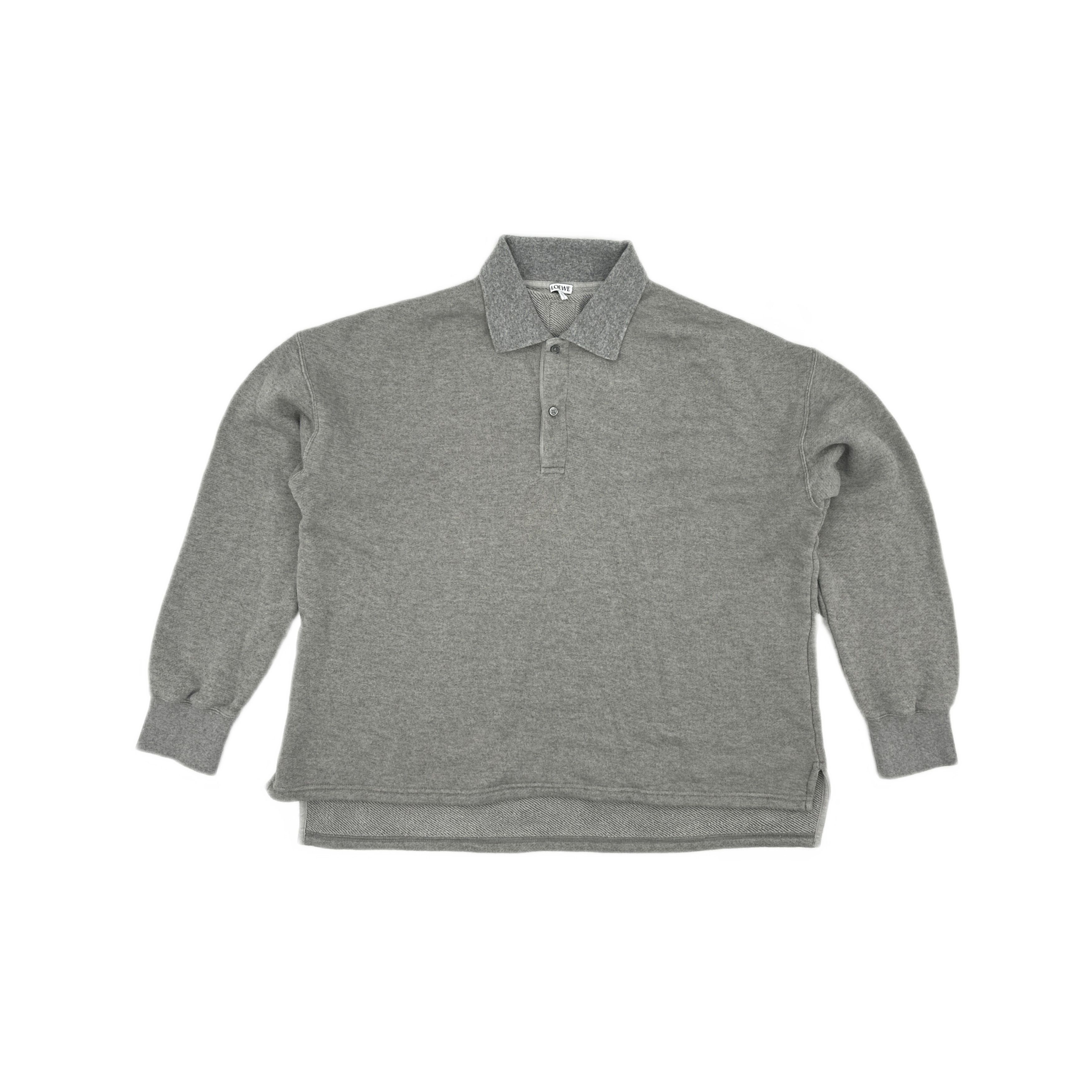 Loewe LOEWE Gray Cashmere Blend Polo Shirt Size M Size US M / EU 48-50 / 2 - 1 Thumbnail