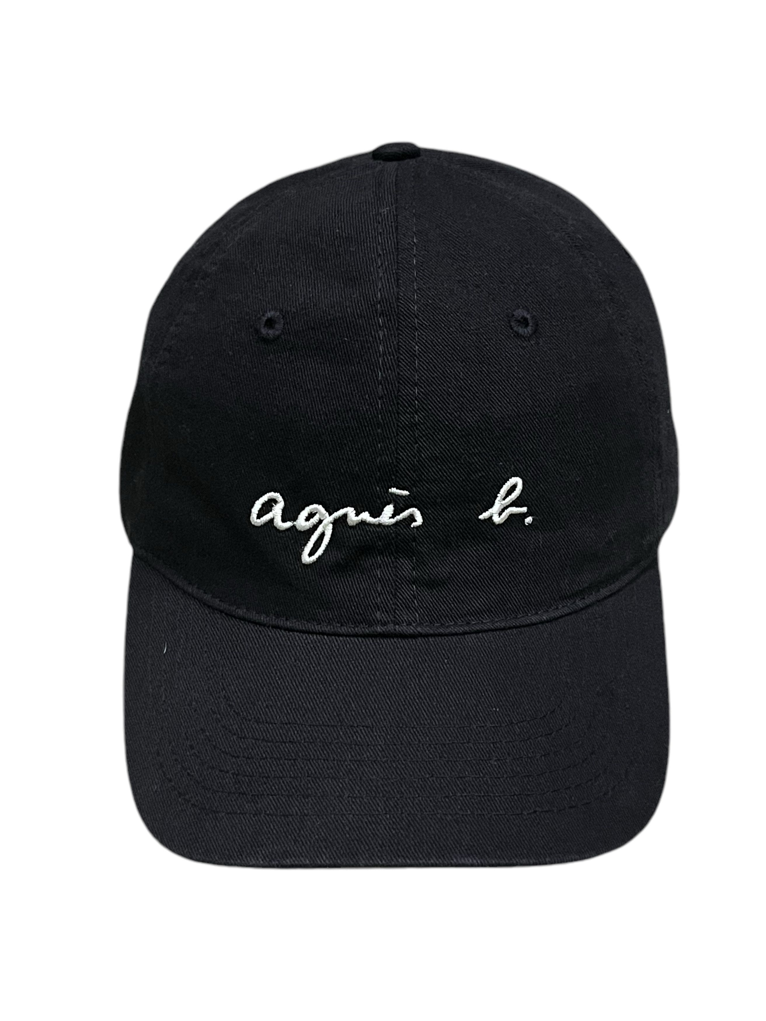 agnes b. 🔥RARE🔥Vintage AGNES B Embroidery Black Strapback Dad Hat Size ONE SIZE - 1 Thumbnail