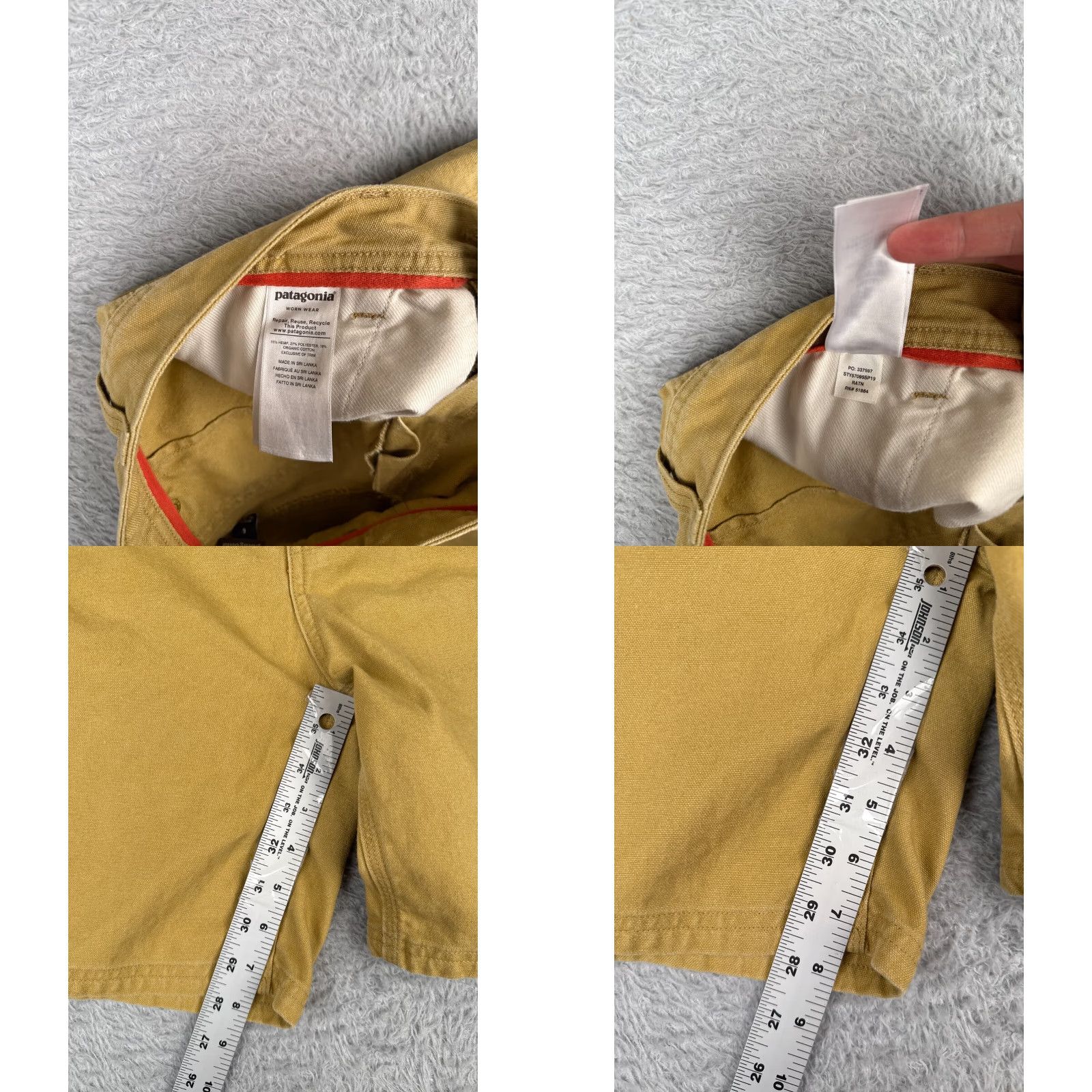 Patagonia Patagonia Shorts Women 6 Yellow Khaki All Seasons Hemp Canvas 8" Hike Camp 29x8 Cargo Regular Women's Beige 8" Inseam 29" Size 28" / US 6 / IT 42 - 8 Thumbnail