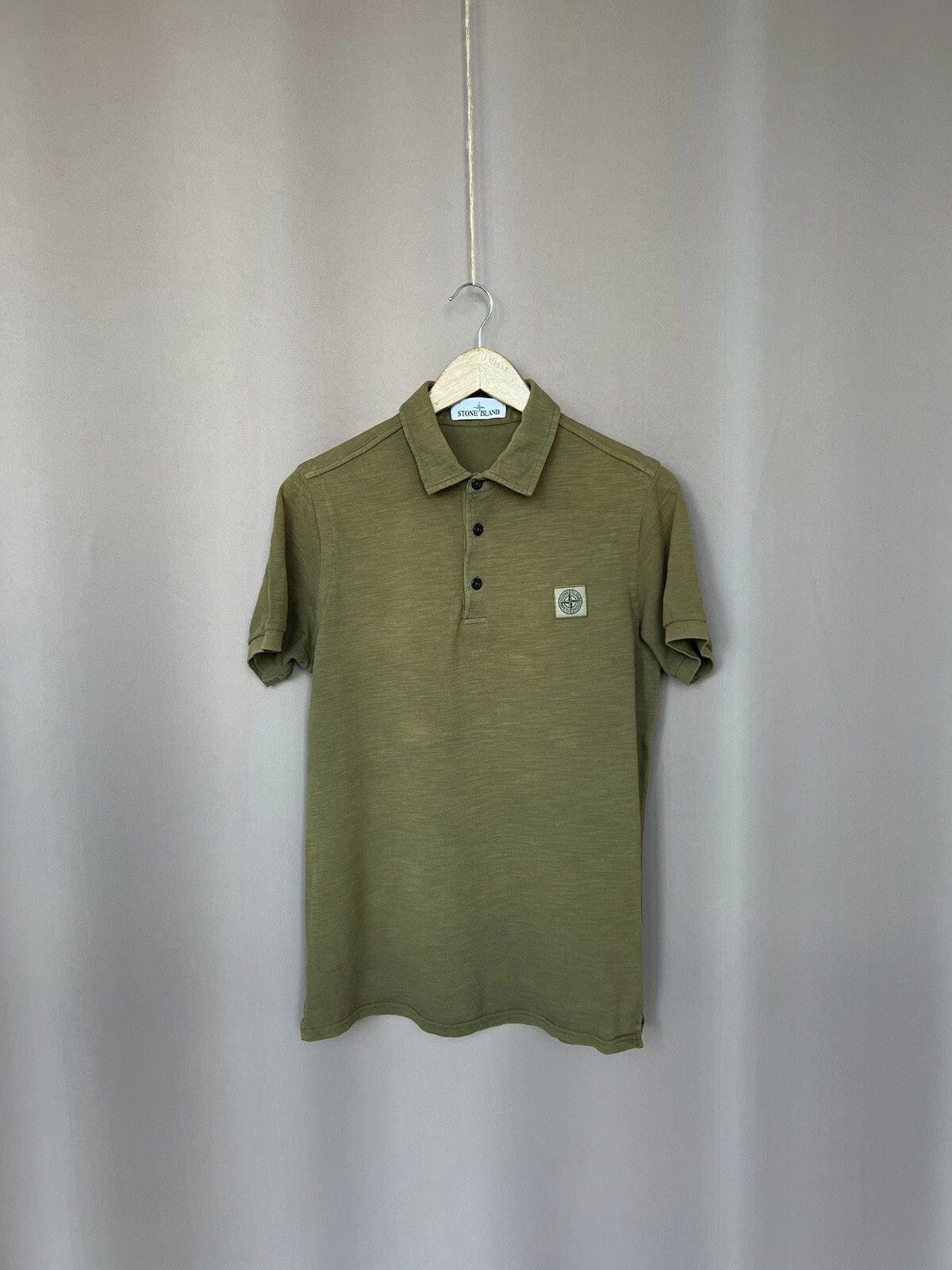 Stone Island Stone Island Patch Program Polo Shirt Mens Size M Khaki Size US M / EU 48-50 / 2 - 1 Thumbnail