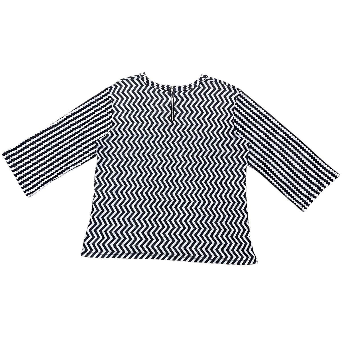 CABANE de ZUCCa Cabane De Zucca Black White Zigzag patern Blouses Size M / US 6-8 / IT 42-44 - 2 Thumbnail