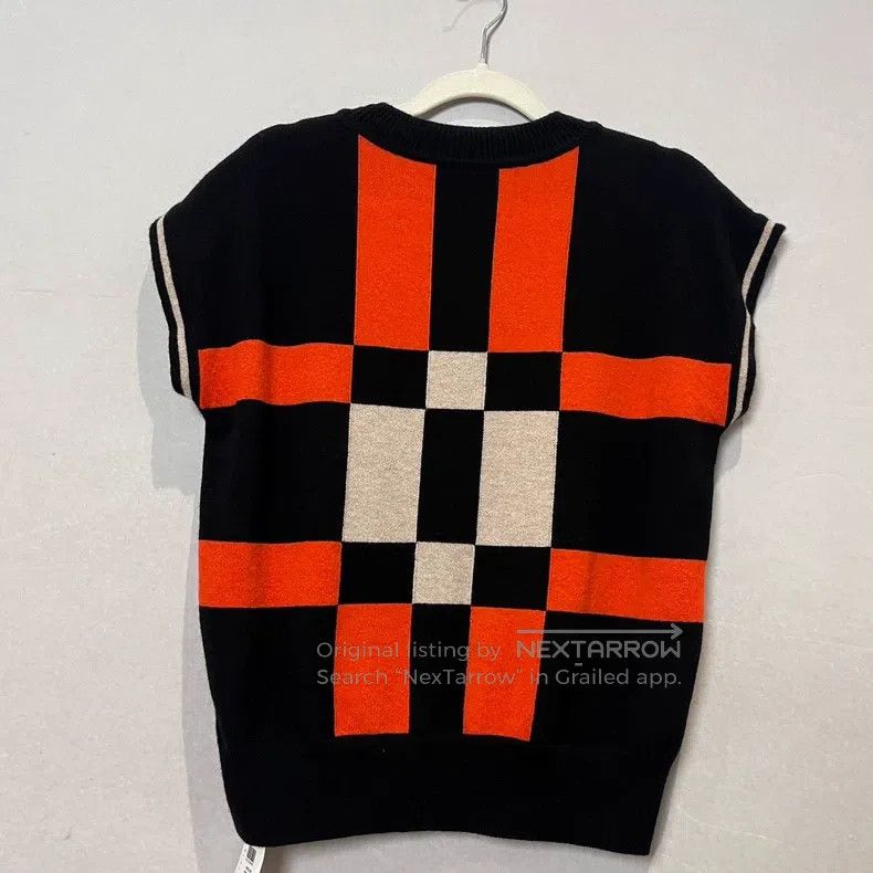 Hermes Hermes Plaid Evening Party Print Cashmere Short Sleeve T-S Size XS / US 0-2 / IT 36-38 - 2 Thumbnail
