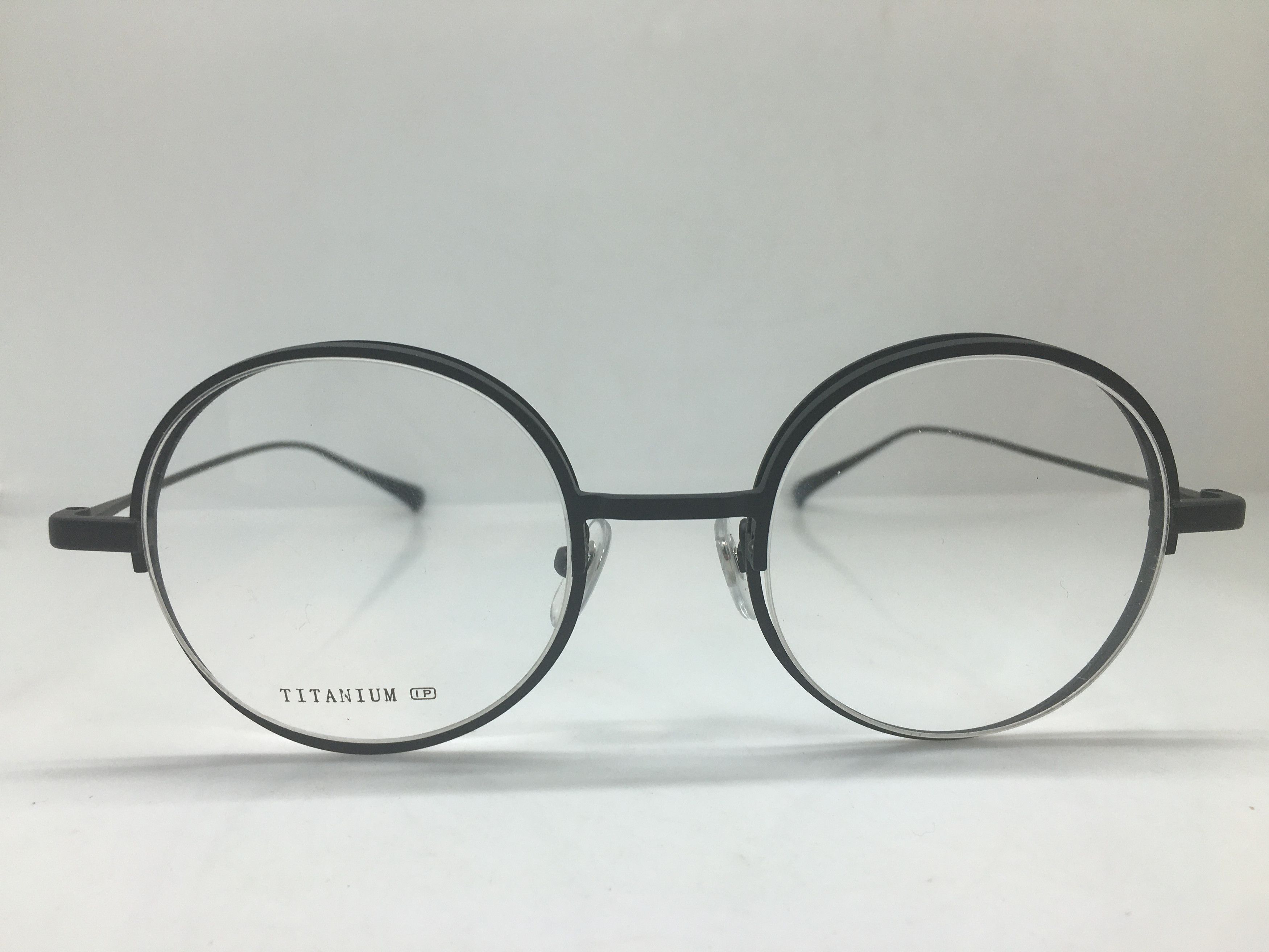 Other Black Titanium Round Eyeglasses Frame HARVARD Size ONE SIZE - 2 Thumbnail