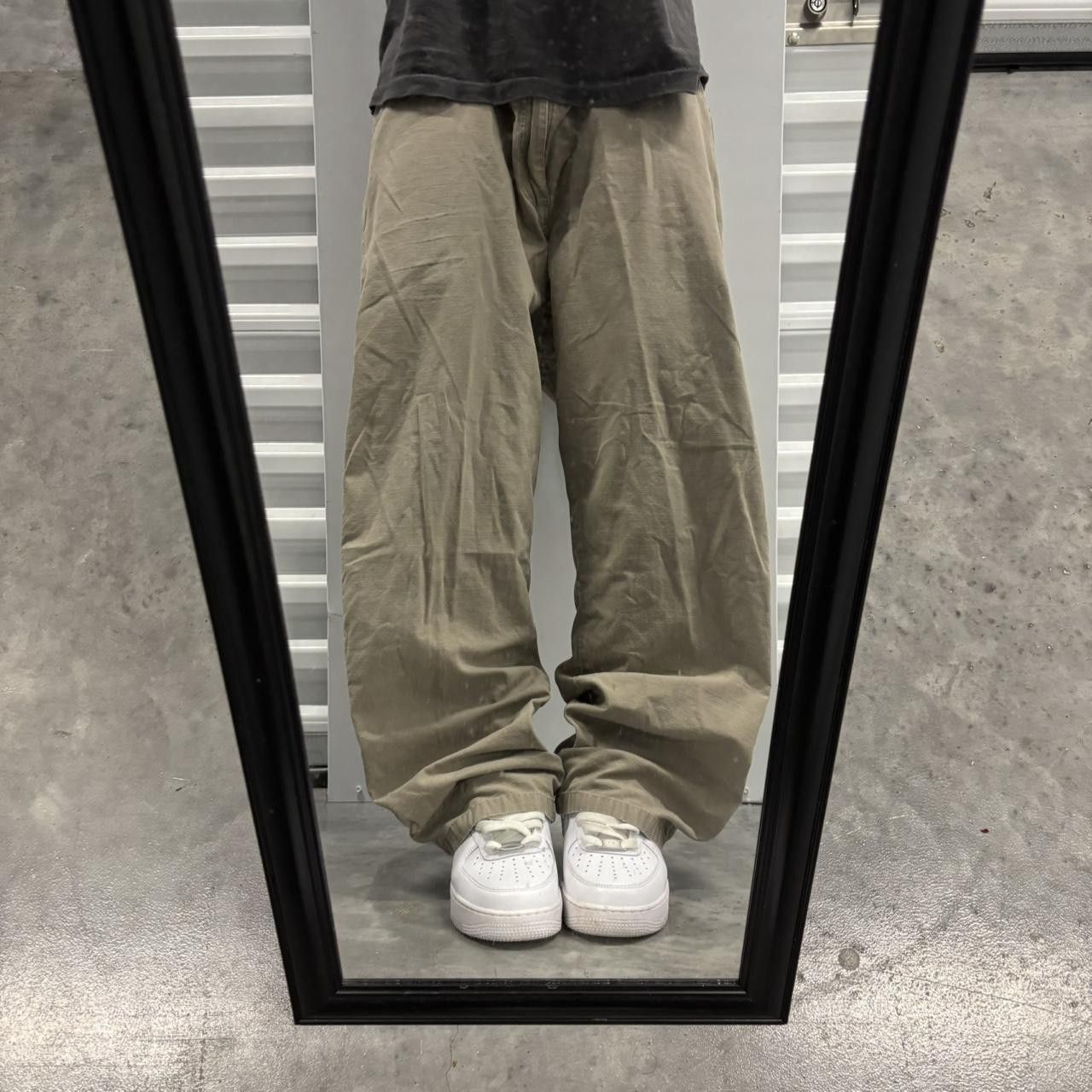 Japanese Brand × Vintage Crazy Vintage Y2K/2000s Baggy Khaki Tan Skater Workwear Pants! Size US 40 / EU 56 - 1 Thumbnail