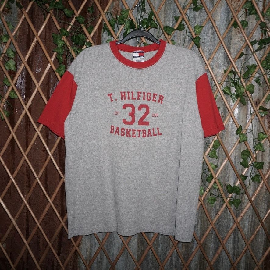 Tommy Hilfiger XL - Vintage Y2K Tommy Hilfiger basketbal 00s ringer t-shirt Size US XL / EU 56 / 4 - 1 Thumbnail