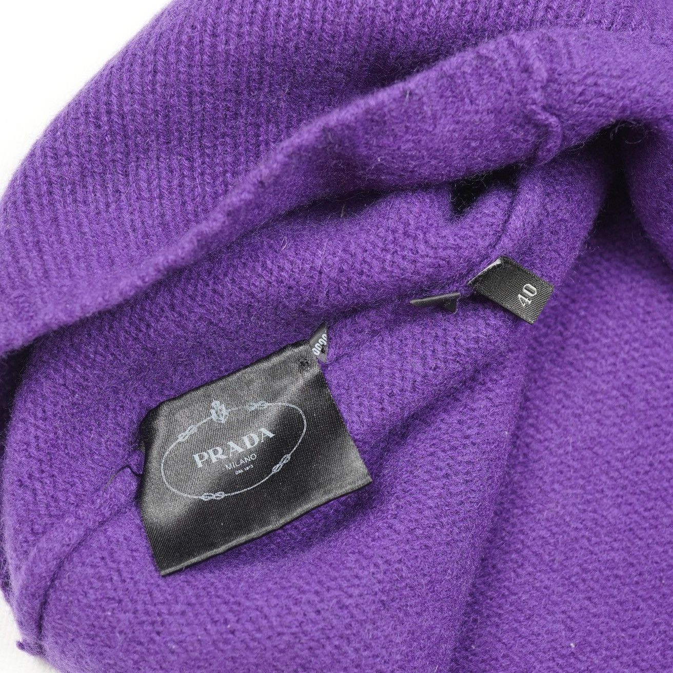 Prada Prada Cashmere Wool V neck Sweater Purple Size S / US 4 / IT 40 - 7 Thumbnail