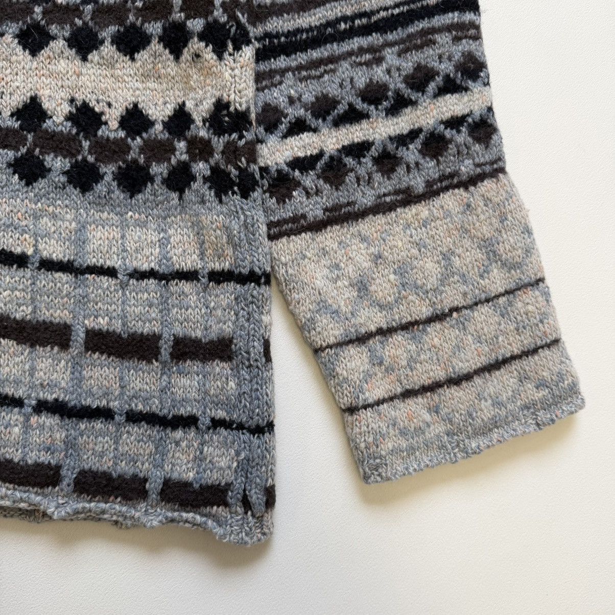 Dries Van Noten Illusion Patterned Knit Wool Sweater Size US L / EU 52-54 / 3 - 12 Thumbnail