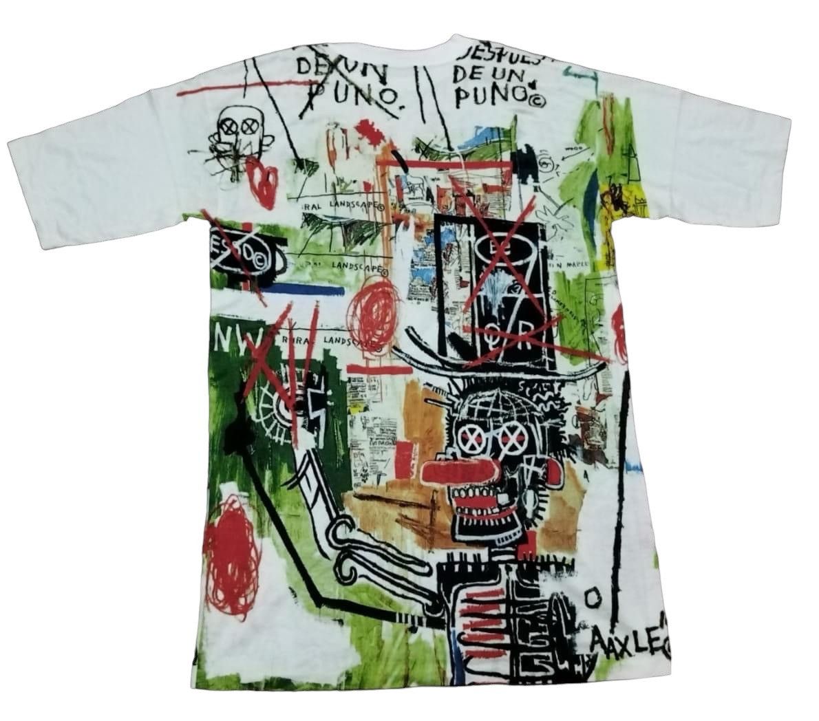 Jean-Michel Basquiat Very Rare 97s Vintage Jean Michel Basquiat Art All Overprint Size US M / EU 48-50 / 2 - 2 Thumbnail