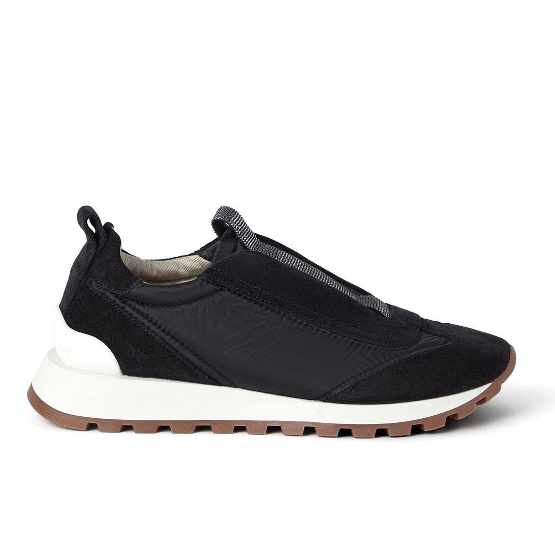 Brunello Cucinelli Brunello Cucinelli monili Suede Fabric sneakers Black 36 Size US 6 / IT 36 - 3 Thumbnail