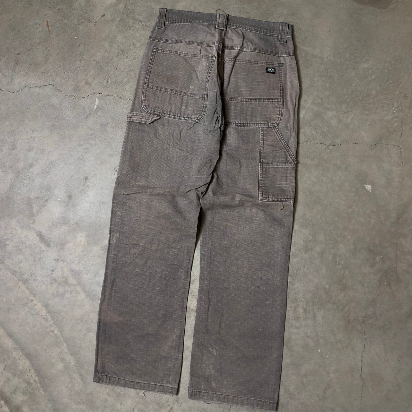 Key Carpenter Pants Mens 30x32 Gray Workwear Baggy, Men's — image 3 of 4
