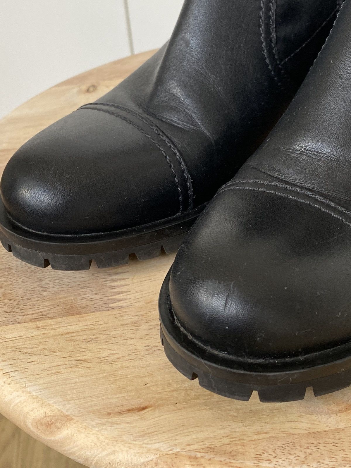 Prada × Vintage Prada Biker Nylon Leather Boots Buckle Size US 8 / IT 38 - 3 Thumbnail