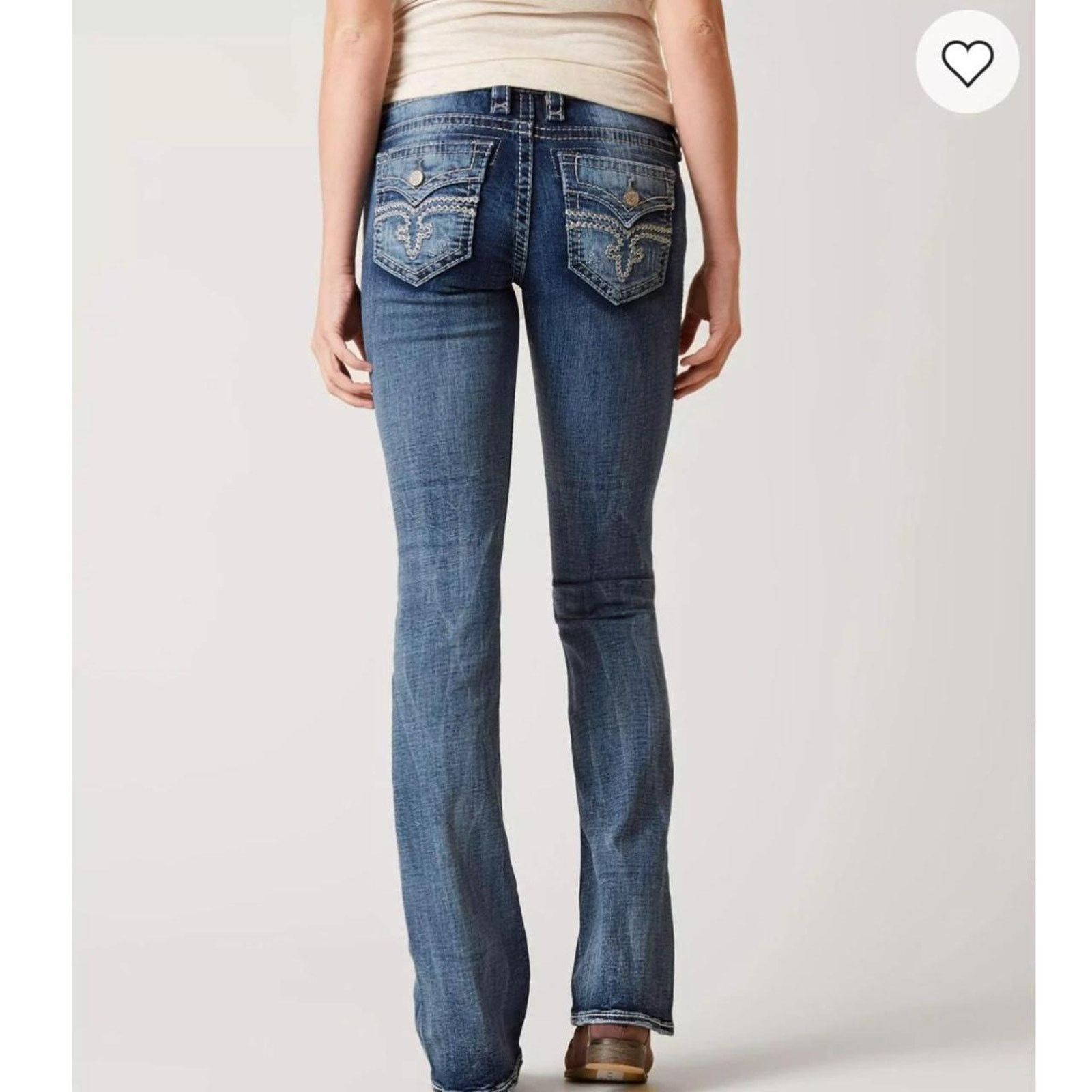 Rock Revival Y2K Rock Revival Women’s Sz 26 Low Rise Blue Denim Flared Size 26" / US 2 / IT 38 - 8 Thumbnail