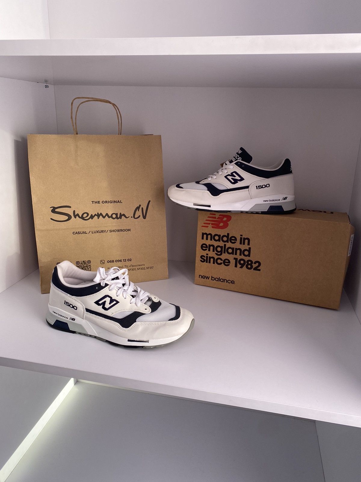 New Balance New Balance 1500 Made in England White Navy M1500WWN Grailed