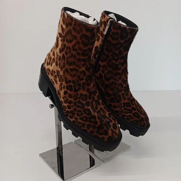 Jimmy Choo Mava Leopard-Print Fur Ankle Boots - EU36/US6