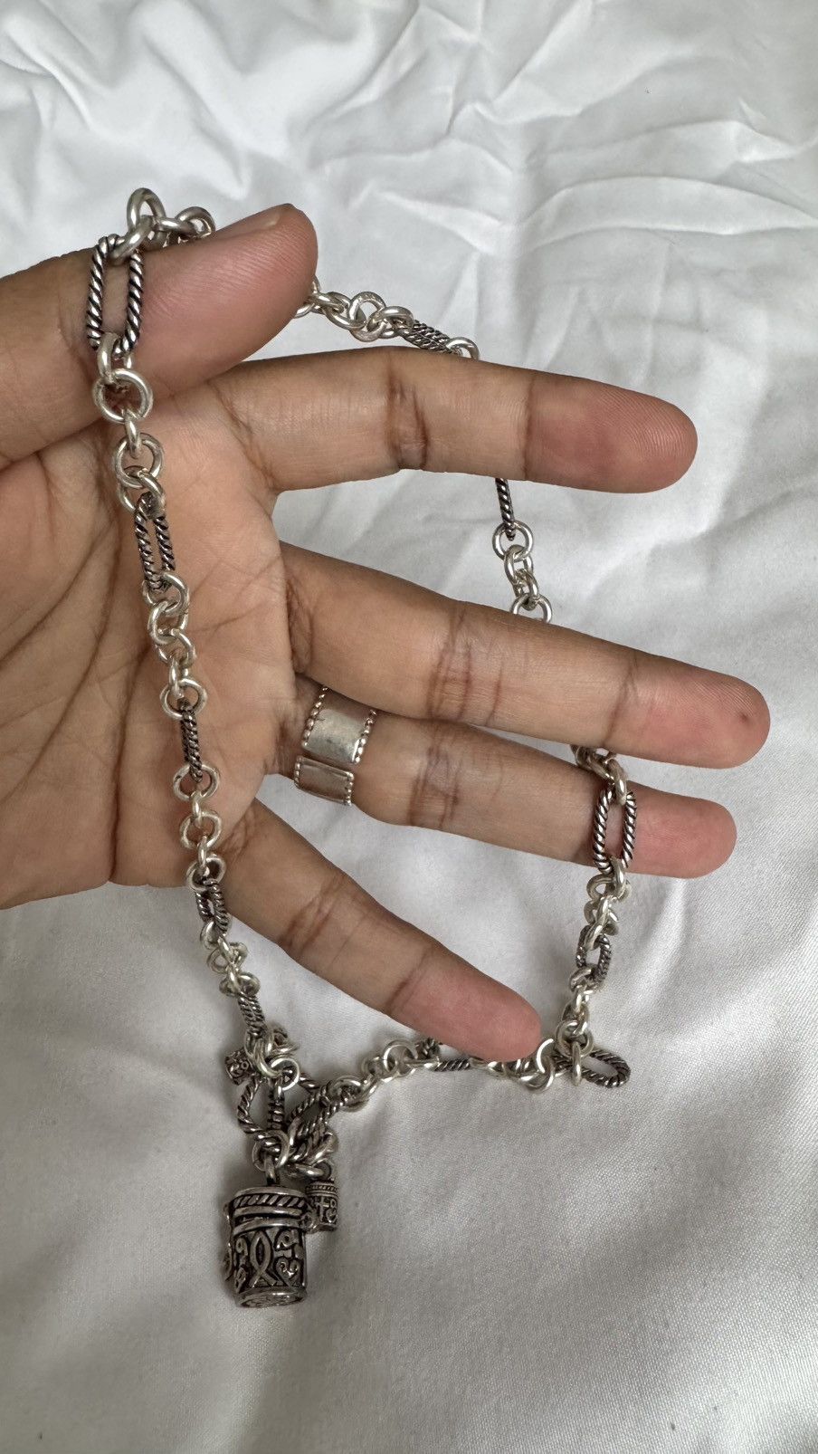Sterling Silver Prayer Box Pendant with Cross Necklace Sterling Silver Size ONE SIZE - 9 Thumbnail
