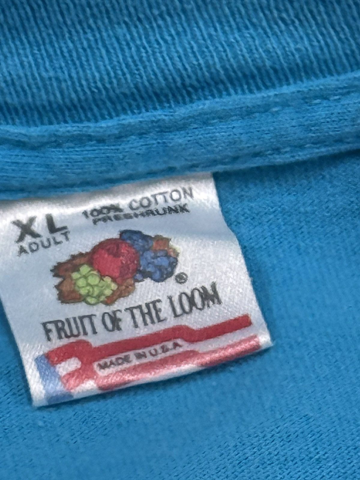 Fruit Of The Loom × Vintage Vintage 1993 Flying Saucer Cartoon Panther Tee Blue XL 90s Size US XL / EU 56 / 4 - 7 Thumbnail