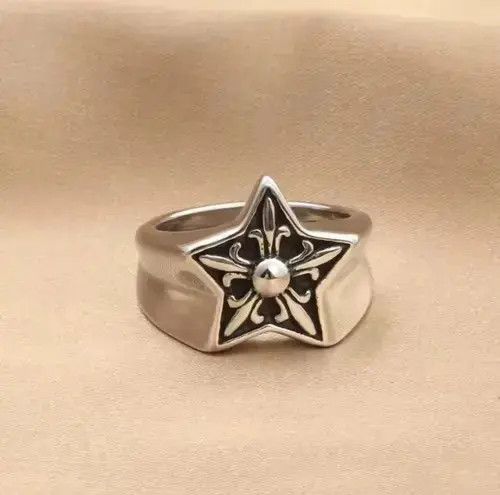 Jewelry x Vintage One Star Ring in Silver, Men's