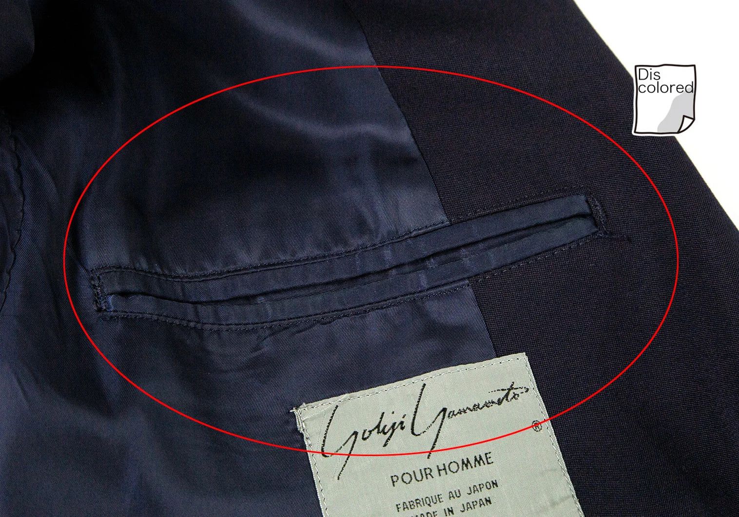 Yohji Yamamoto Yohji Yamamoto Wool Tailored Jacket Navy S Size US S / EU 44-46 / 1 - 12 Thumbnail