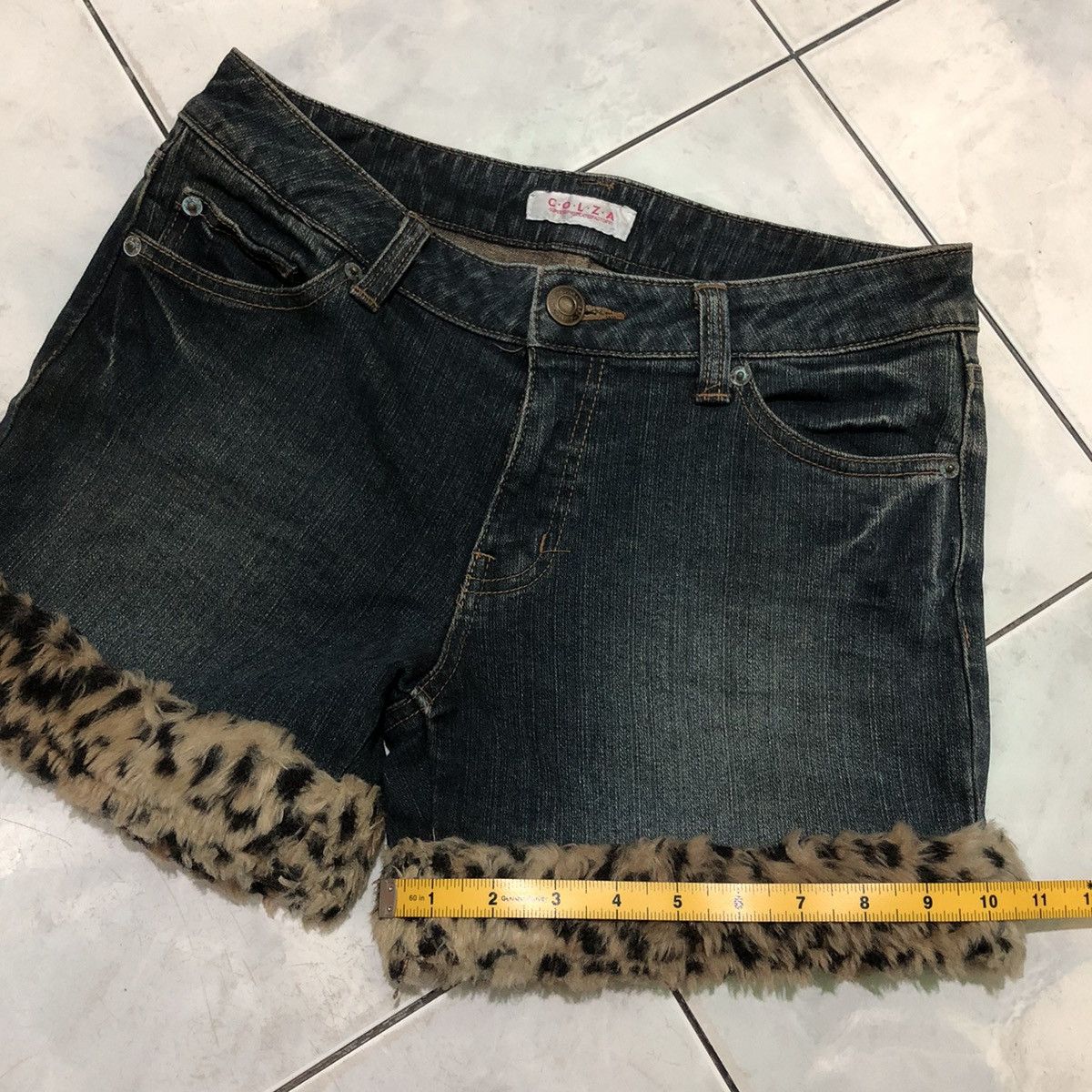 Vintage Colza Japanese Brand Y2k Leopard Fur Faux Sexy Hotpants Size 31" - 18 Thumbnail