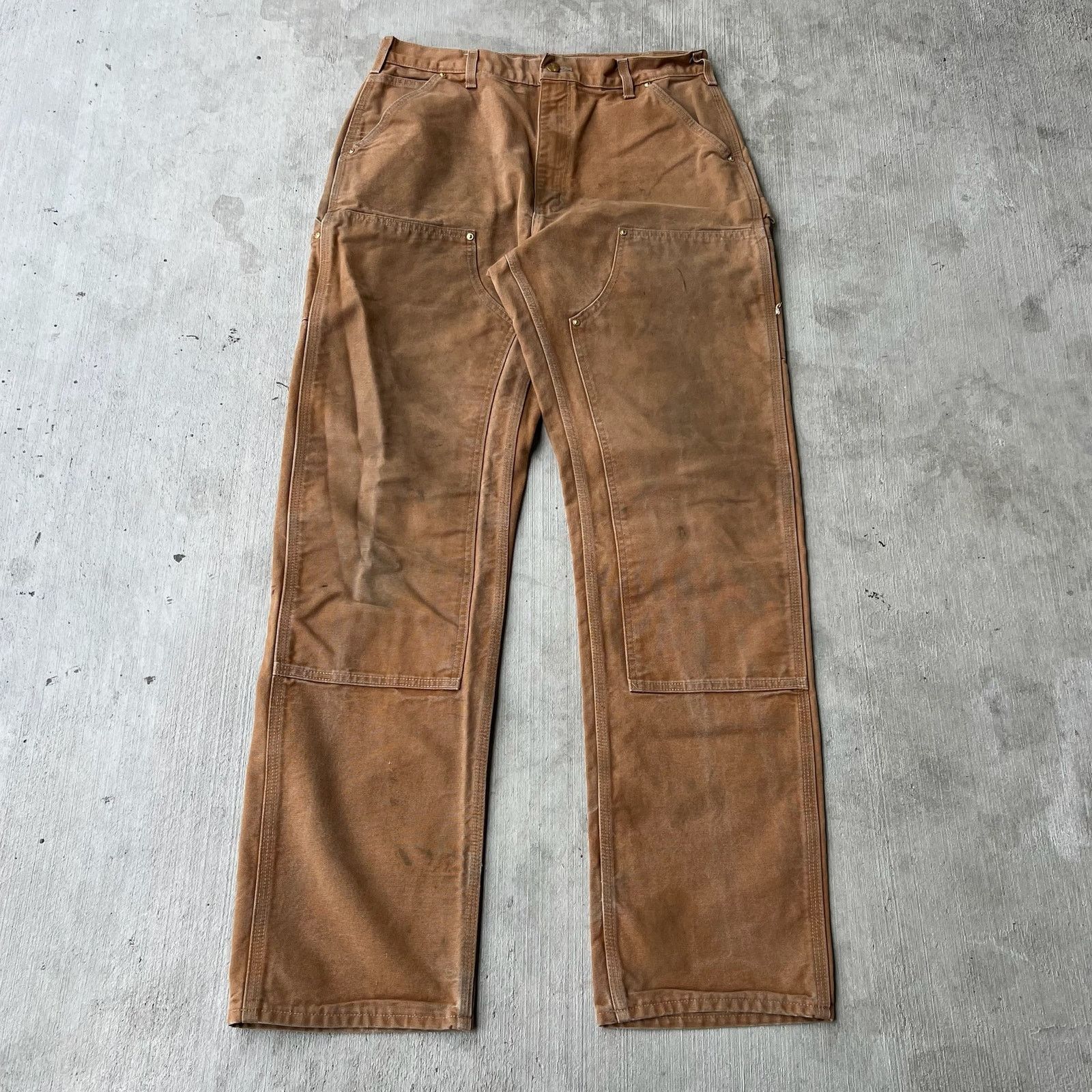 Carhartt × Vintage Carhartt brown double knee work wear carpenter pants Size US 32 / EU 48 - 1 Thumbnail
