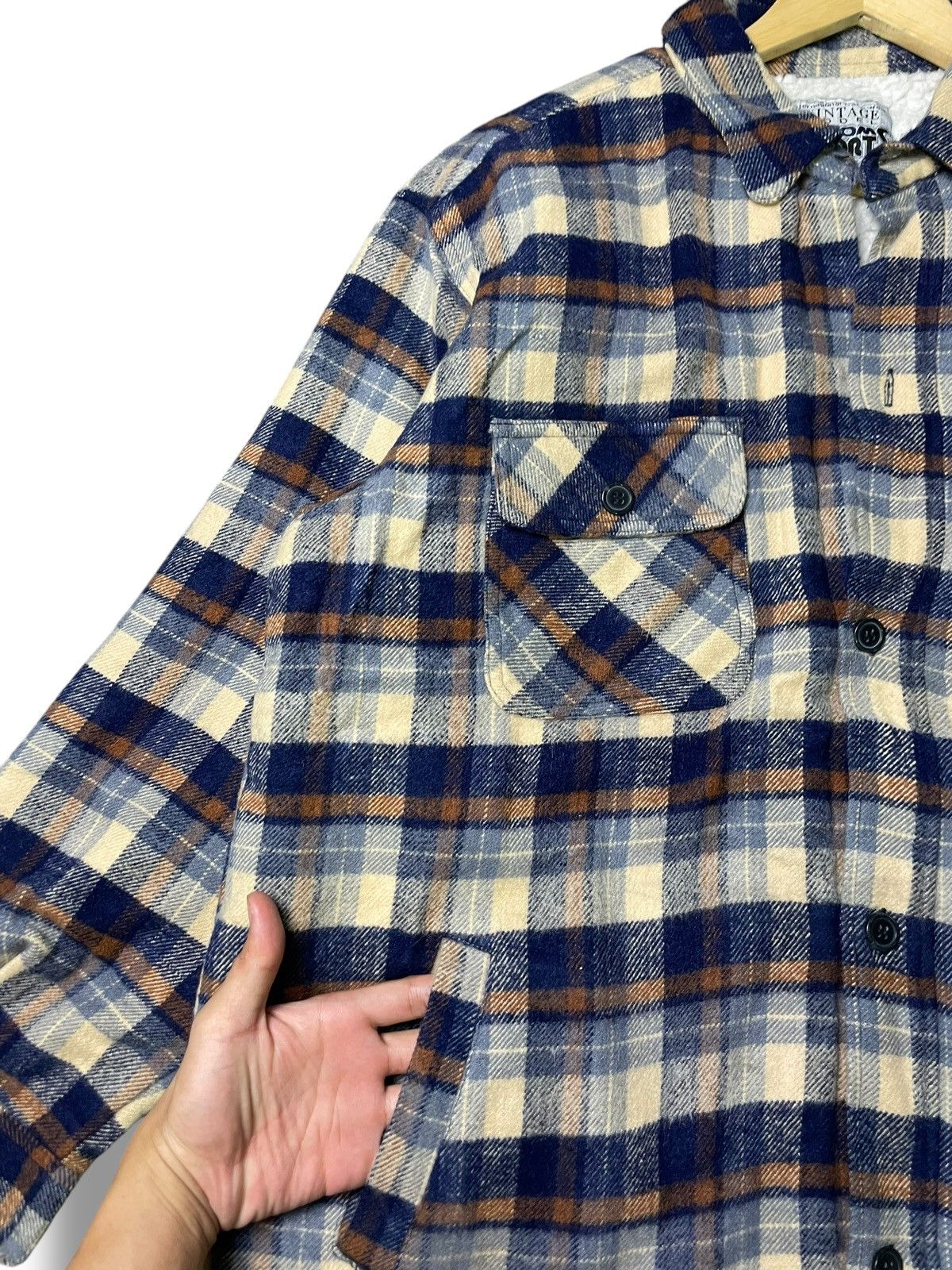 Japanese Brand × Vintage Vintage Model Wool Flannel Button Up (50) Size US L / EU 52-54 / 3 - 6 Thumbnail