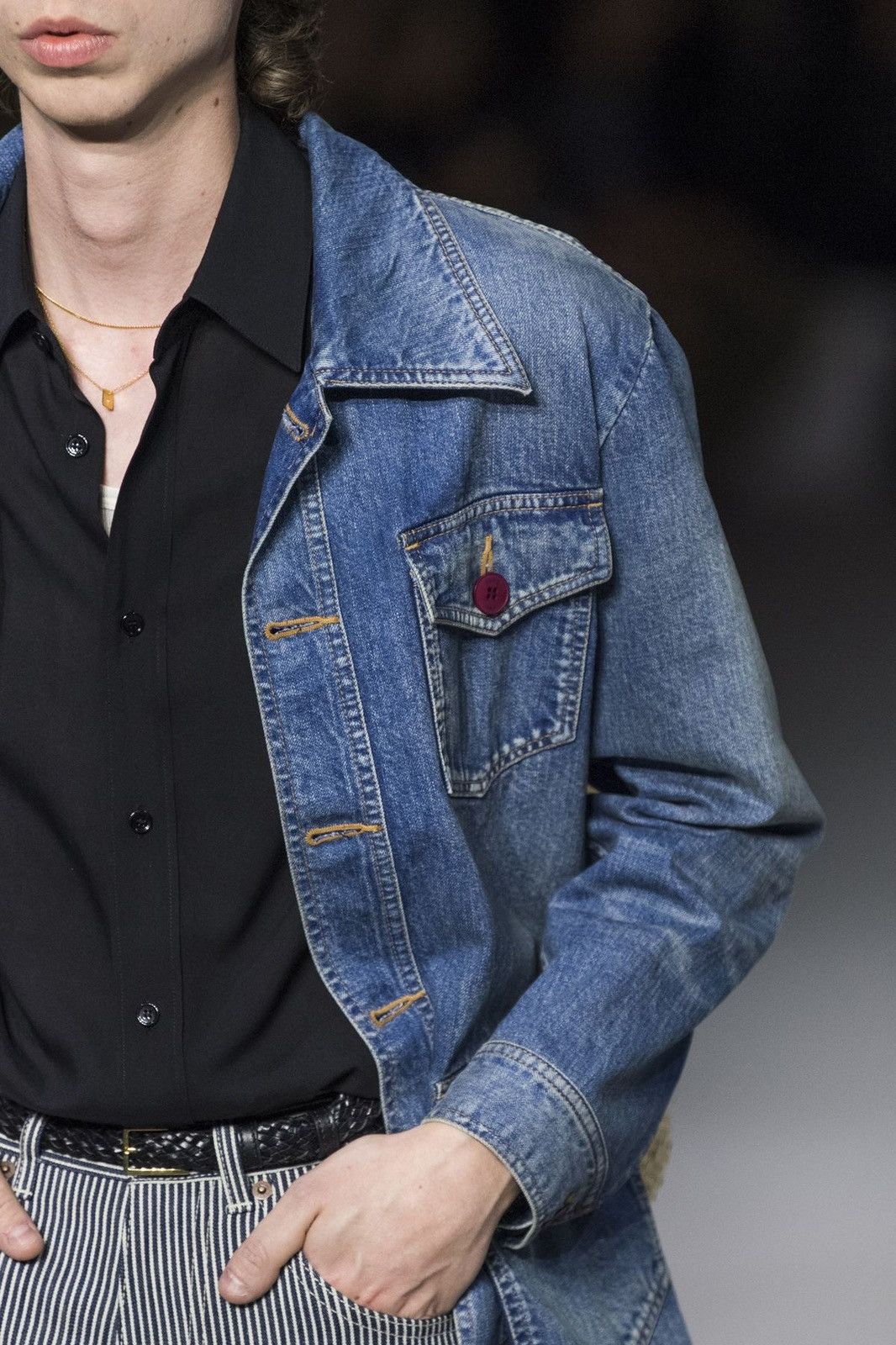 Celine × Hedi Slimane Runway — Celine Safari Denim Jacket Size US S / EU 44-46 / 1 - 16 Thumbnail
