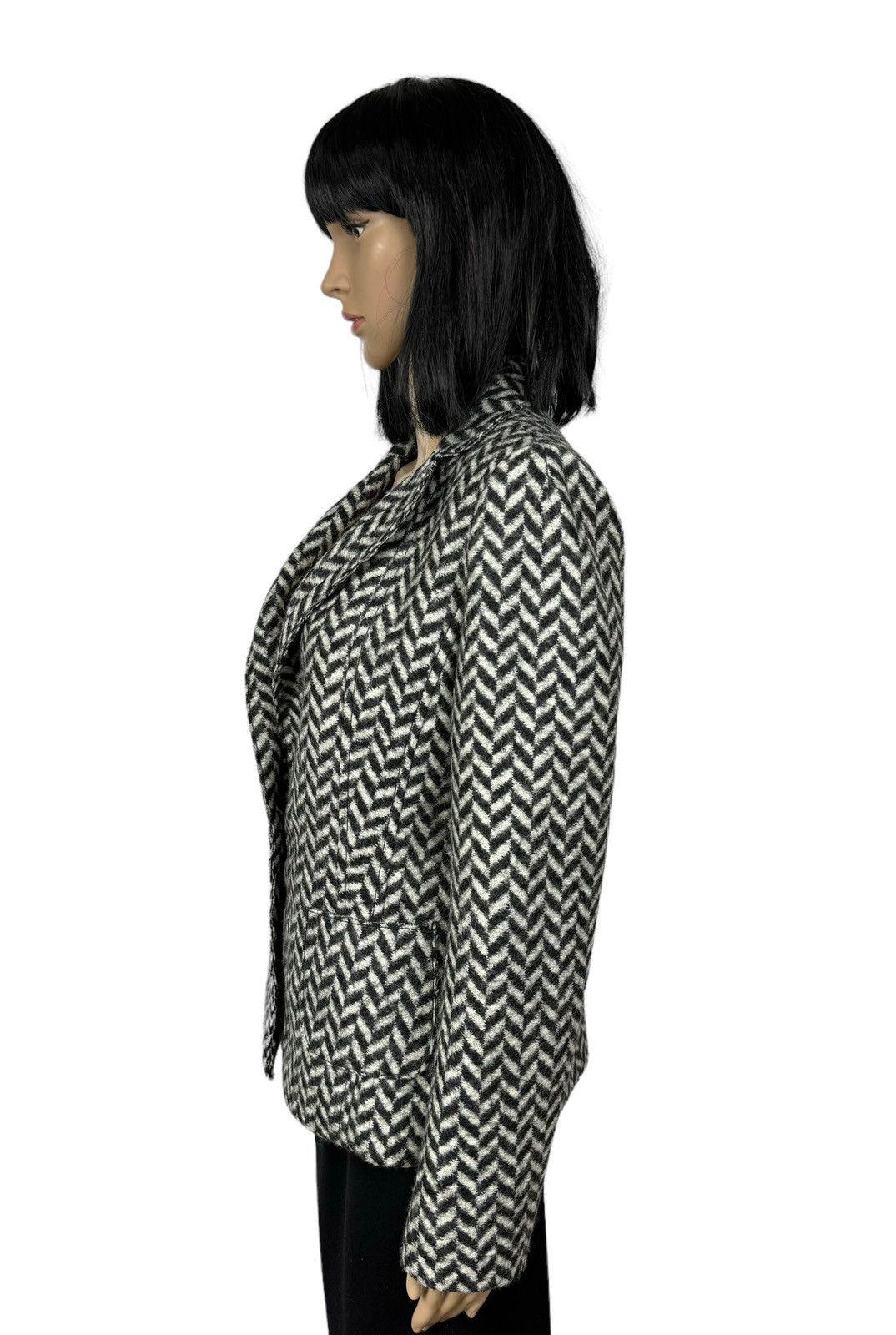 Max Mara Blazer Jacket Geometric Pattern Wool size US 14