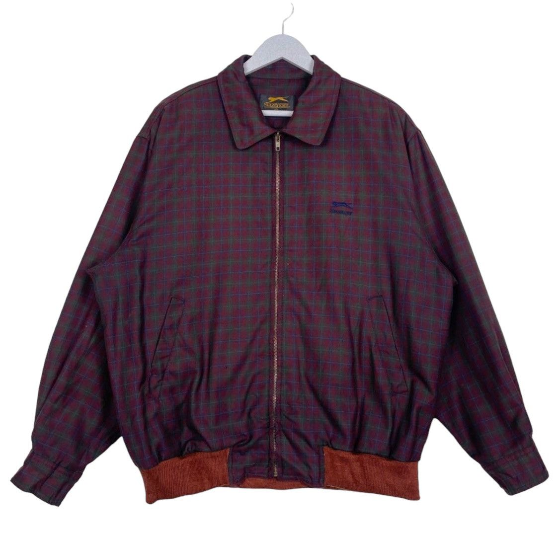 Japanese Brand × Vintage 💥90s SLAZENGER NOVA CHECK BOMBER JACKET Size US L / EU 52-54 / 3 - 1 Thumbnail