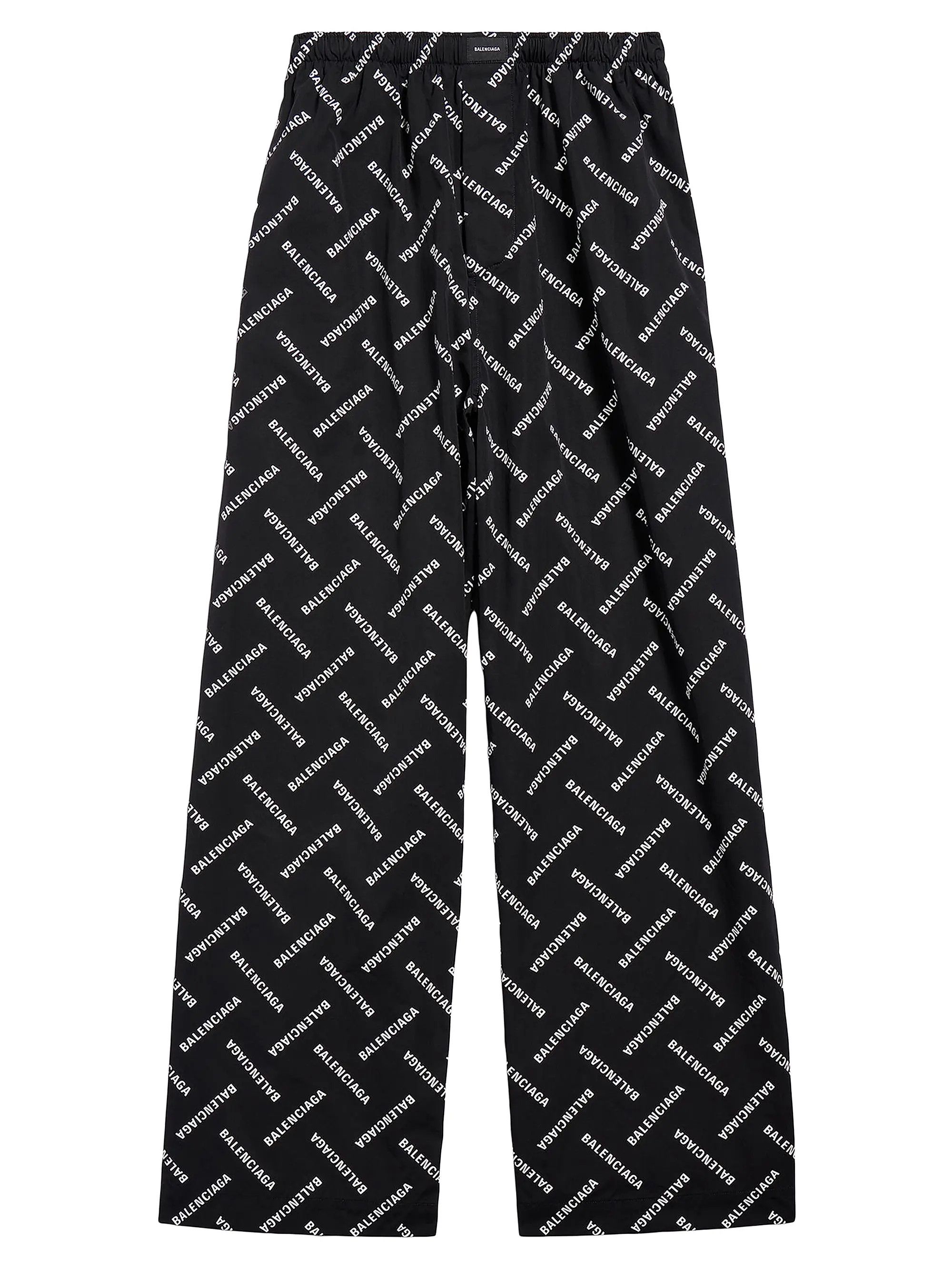 Balenciaga o1srvl11e0925 Bal Diagonal Allover Pyjama Pants in Black Size US 38 / EU 54 - 1 Thumbnail