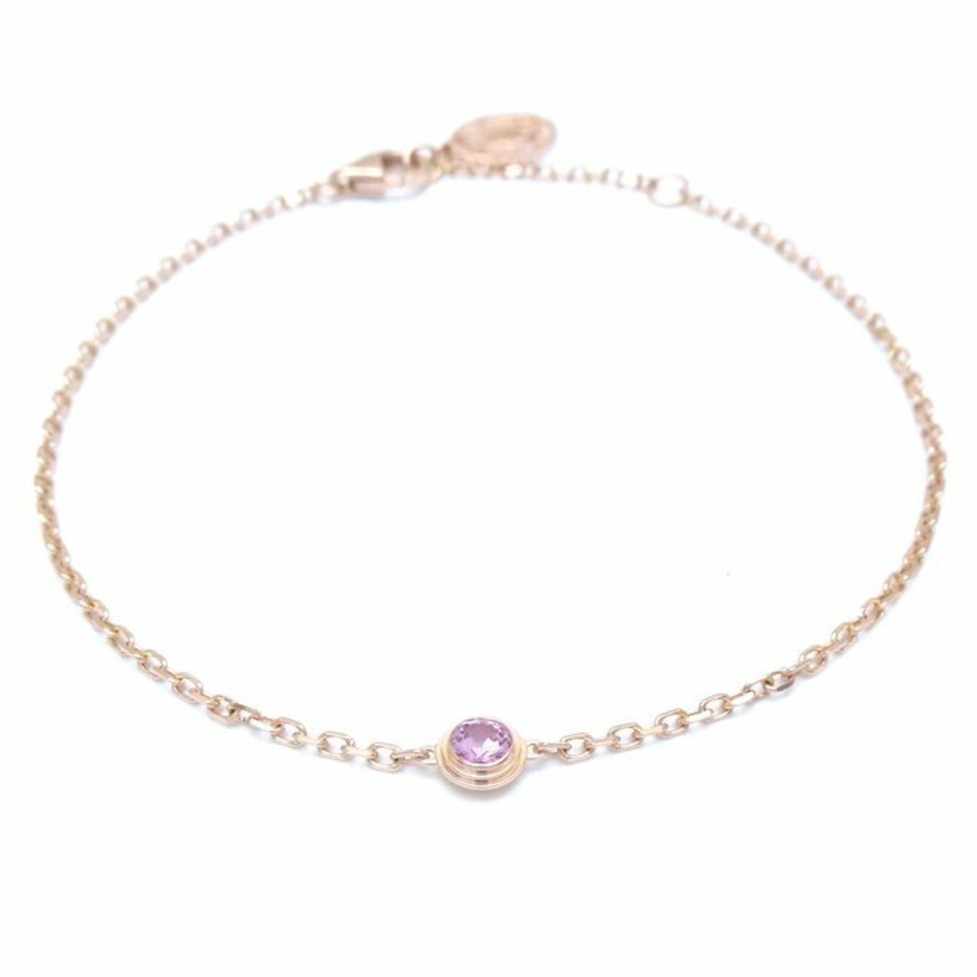 image of Cartier Amour Bracelet Pink Sapphire Diamant Leger De B6037300 K18Pg Gold 291747, Women's
