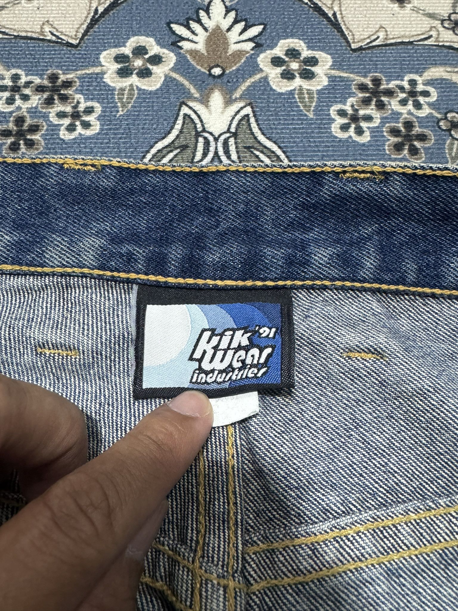JNCO × Menace × Vintage Rare Vintage Kik Wear Industrier 91 Baggy Skateboard Jeans Size US 31 - 7 Thumbnail