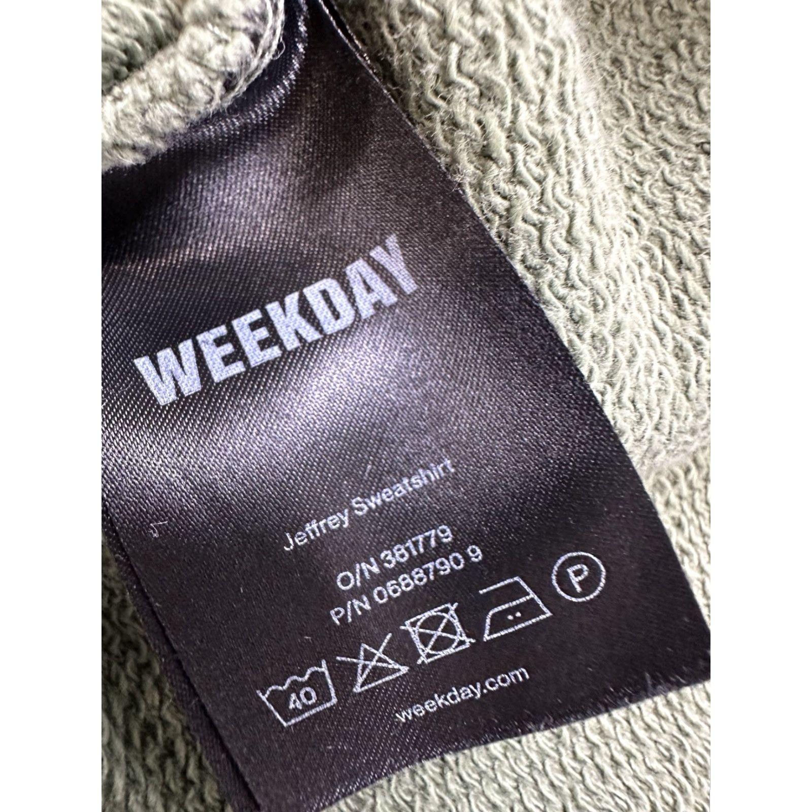 Weekday Weekday Sweatshirt Mens Large Green Crew Neck Pullover Jumper Jeffrey Size US L / EU 52-54 / 3 - 6 Thumbnail