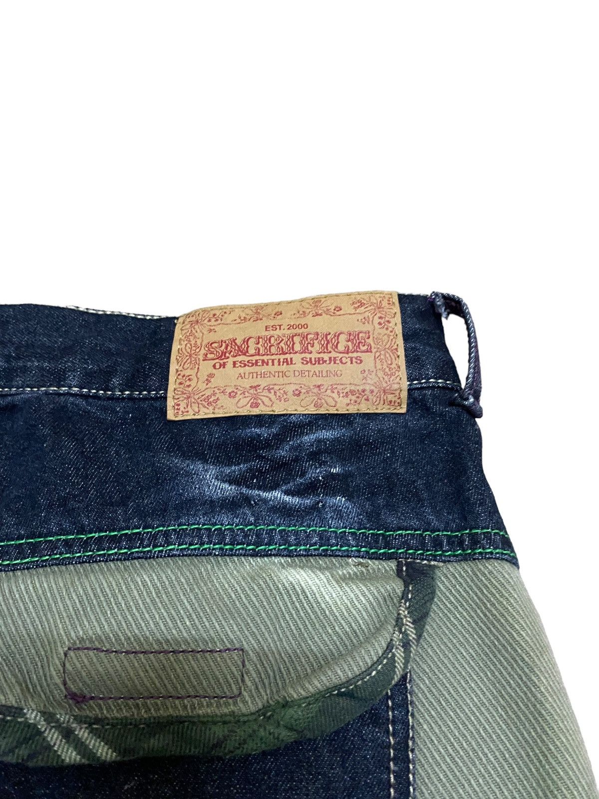 If Six Was Nine × Japanese Brand × Le Grande Bleu (L.G.B.) Rare Design Vintage Sacrifice Two Tone Codroy Jeans 2000s Size US 34 / EU 50 - 11 Thumbnail