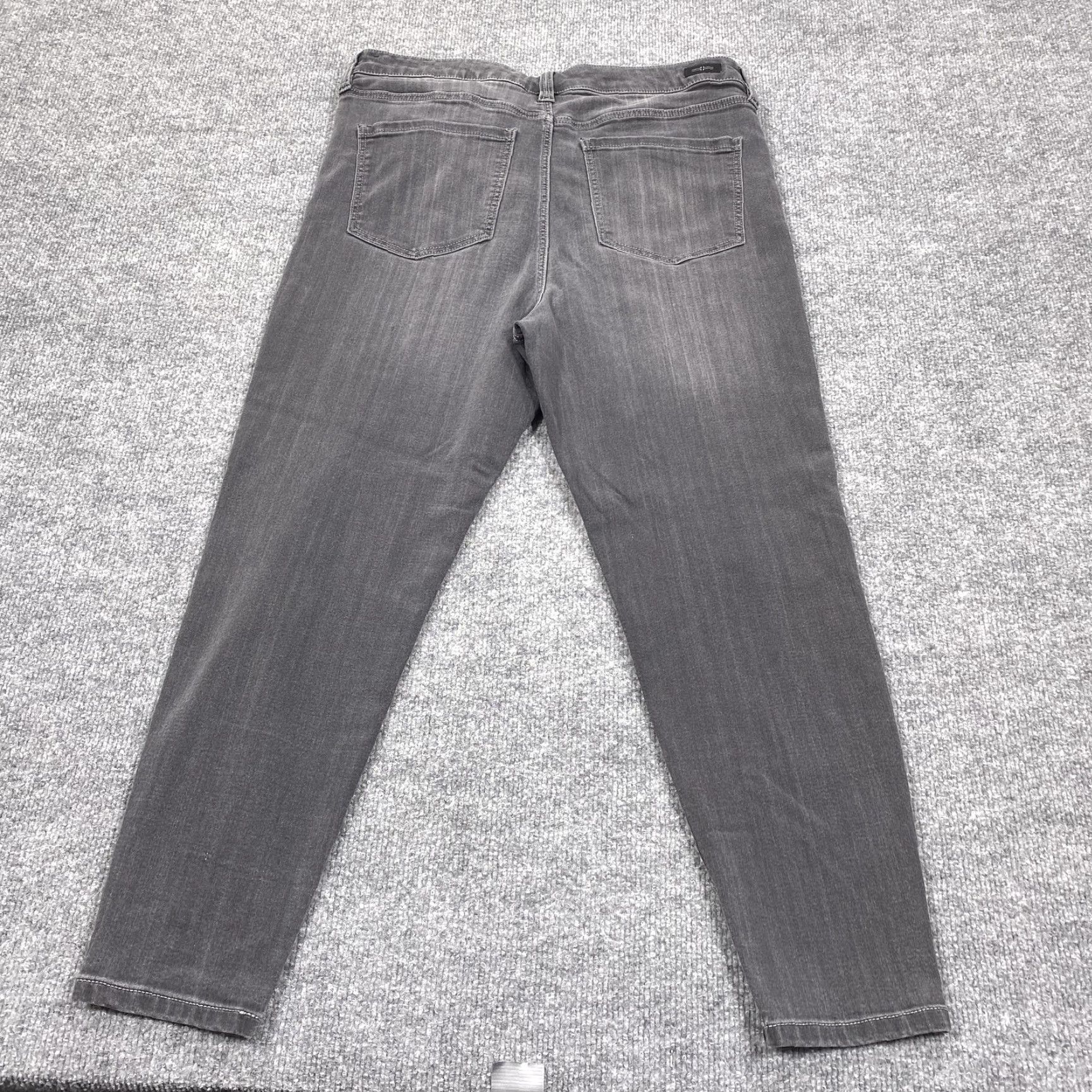 Vintage Liverpool High-Rise Ankle Jeans Womens 14/32 Gray Charcoal Slim Stretch Denim Size 36" / US 14 / IT 50 - 2 Thumbnail