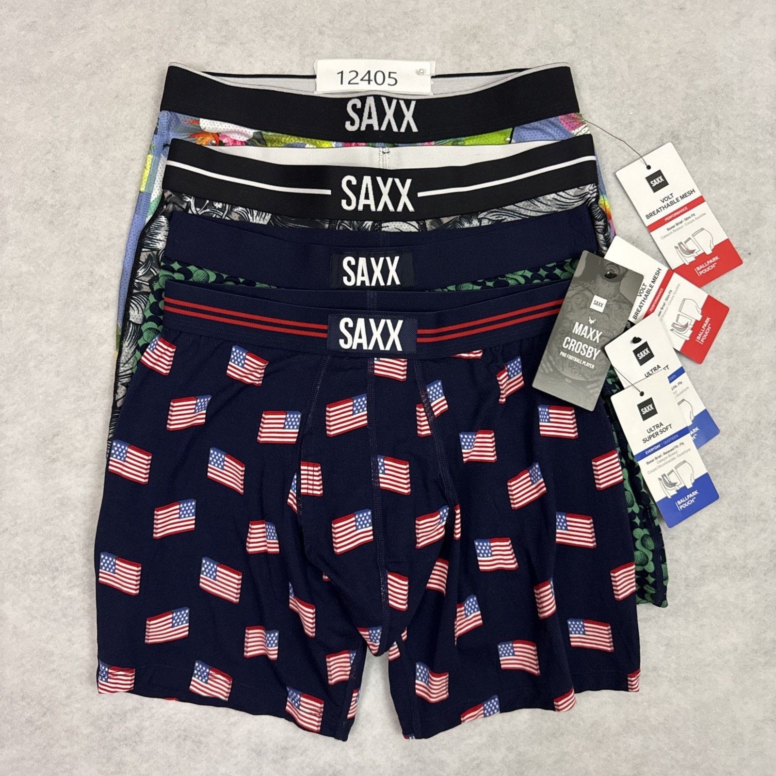 Other SAXX Boxer Briefs Mens S 4 Pack Bundle BallPark Pouch Size 30 - 15 Thumbnail