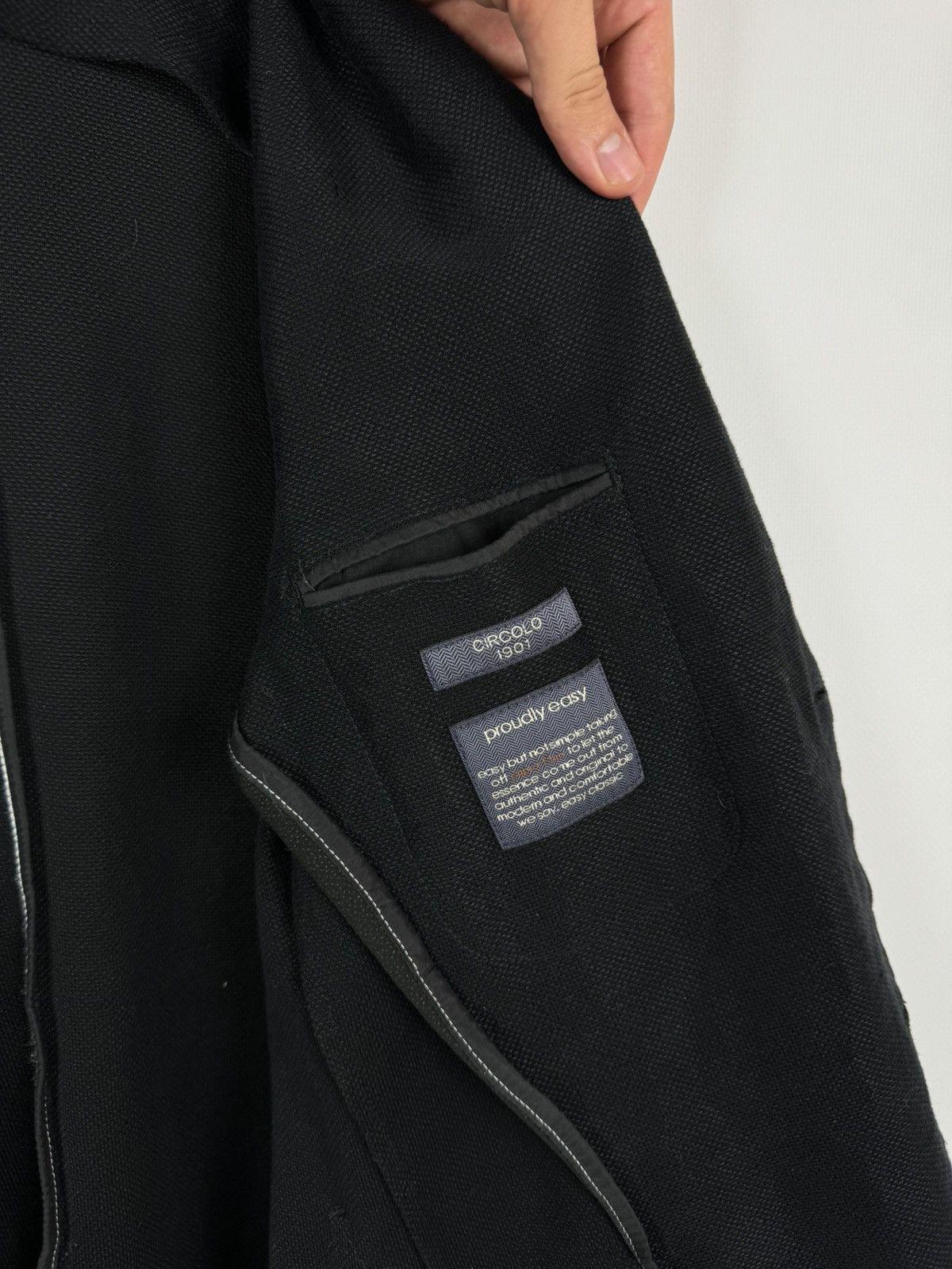 Circolo 1901 Circolo 1901 Cotton/Linen Black Blazer Jacket Size 52 Size 52R - 8 Thumbnail
