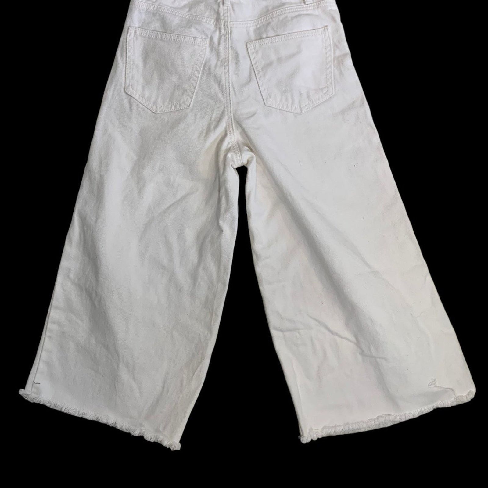 Forever 21 Forever 21 Women's Sz 25 Jeans White Hi-Waist Wide Leg crop Size 25" / US 0 / IT 36 - 3 Thumbnail