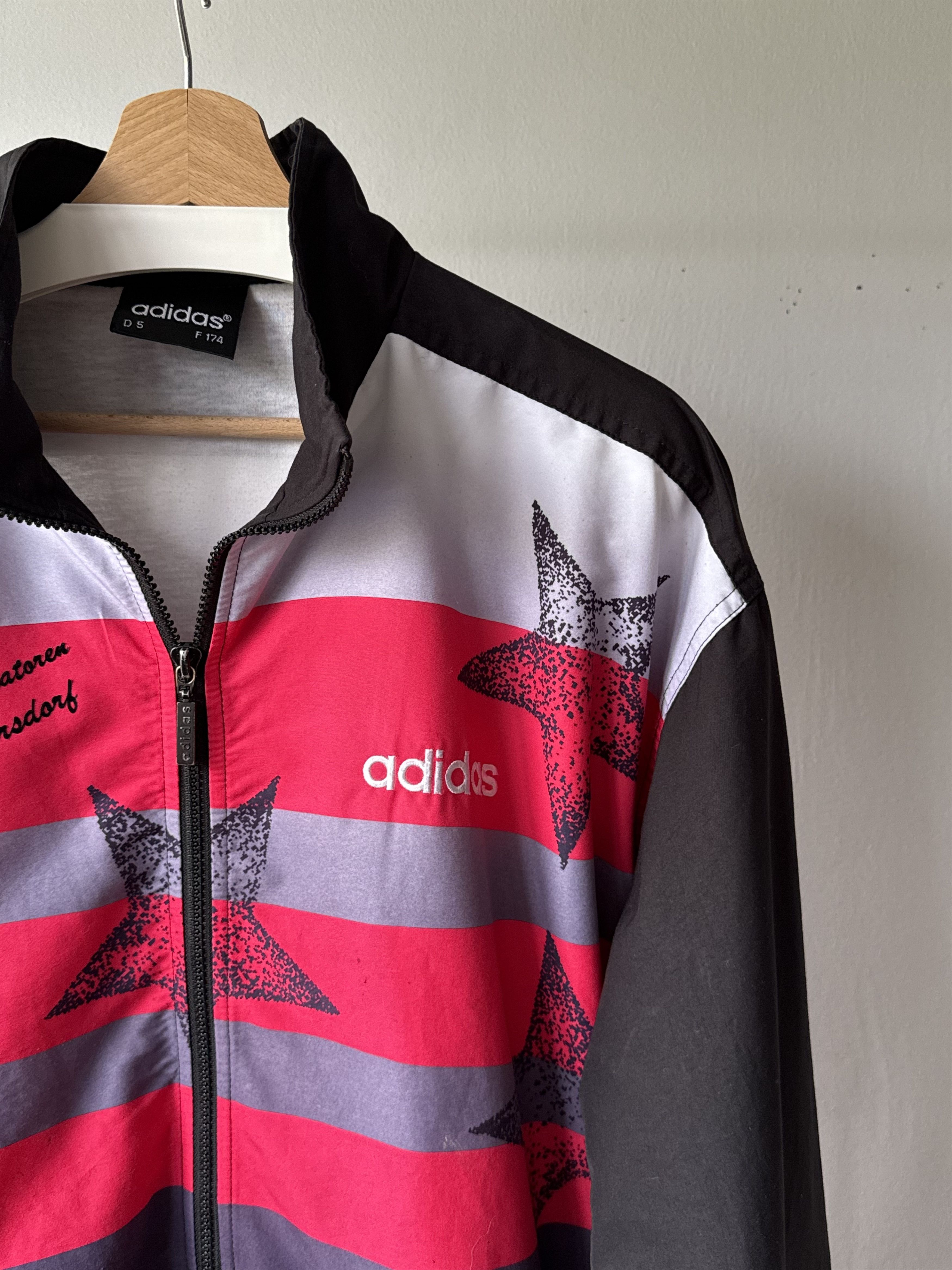 Adidas × NHL × Vintage Vintage Adidas Swiss Hockey Printed Stars Track Top Jacket Size US M / EU 48-50 / 2 - 7 Thumbnail