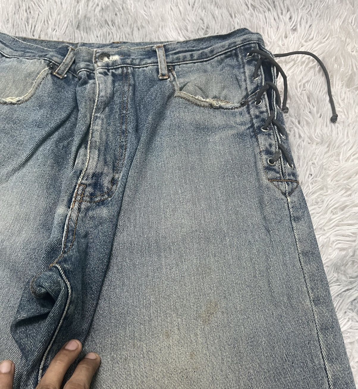 Harley Davidson 90s HARLEY DAVIDSON DENIM JEANS RARE DESIGN Size US 32 / EU 48 - 8 Thumbnail