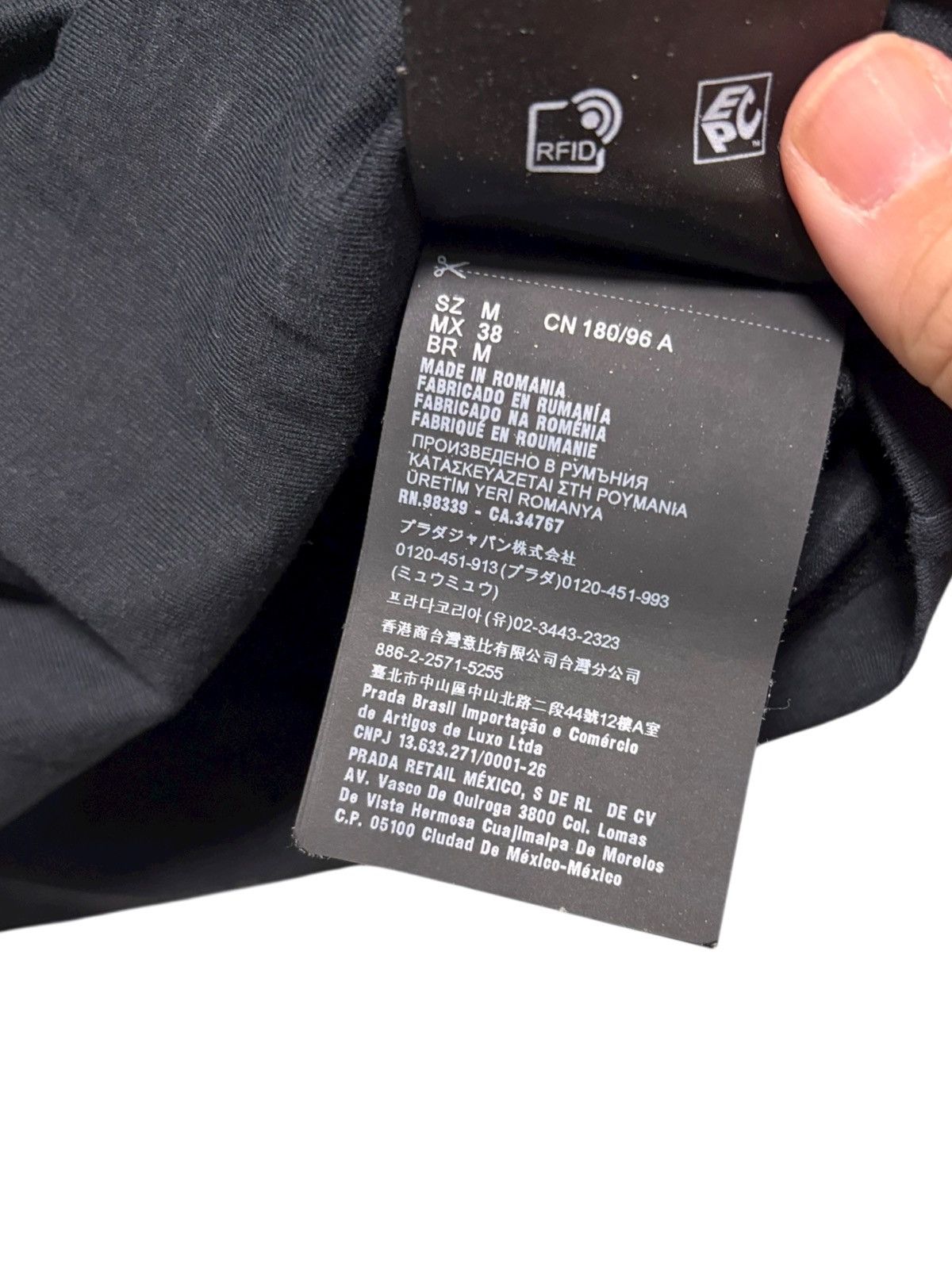 Prada Prada Nylon Pocket Tee Mens Size Medium Black Size US M / EU 48-50 / 2 - 6 Thumbnail