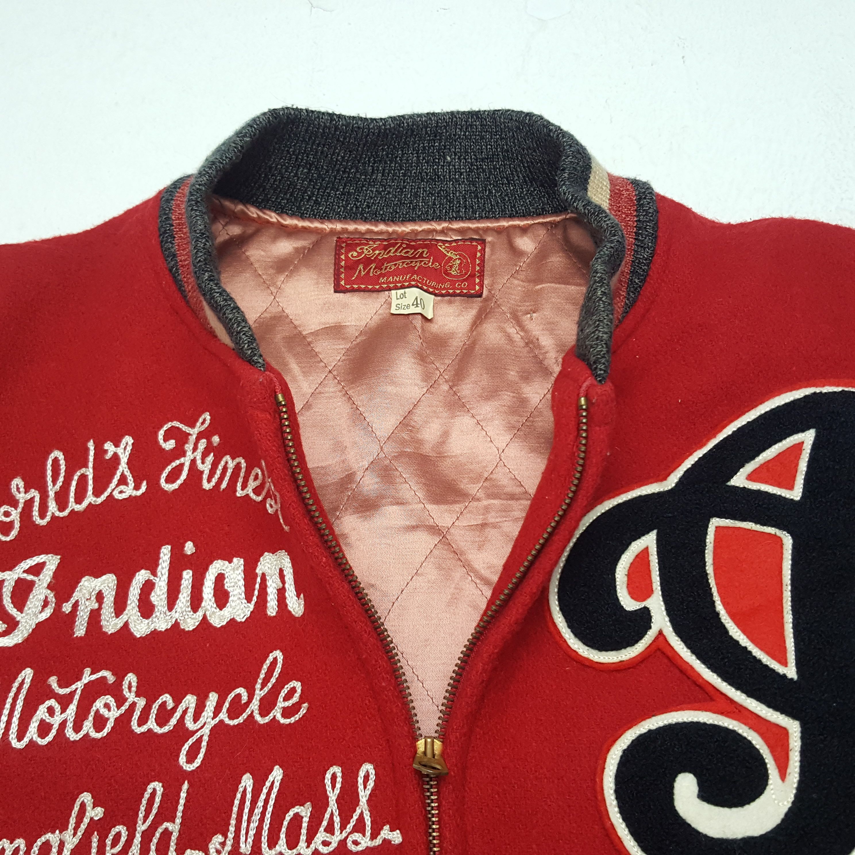 Indian Motorcycle × Vintage Vintage Indian Motors Springfield Biker Style Varsity Jacket Size US M / EU 48-50 / 2 - 5 Thumbnail