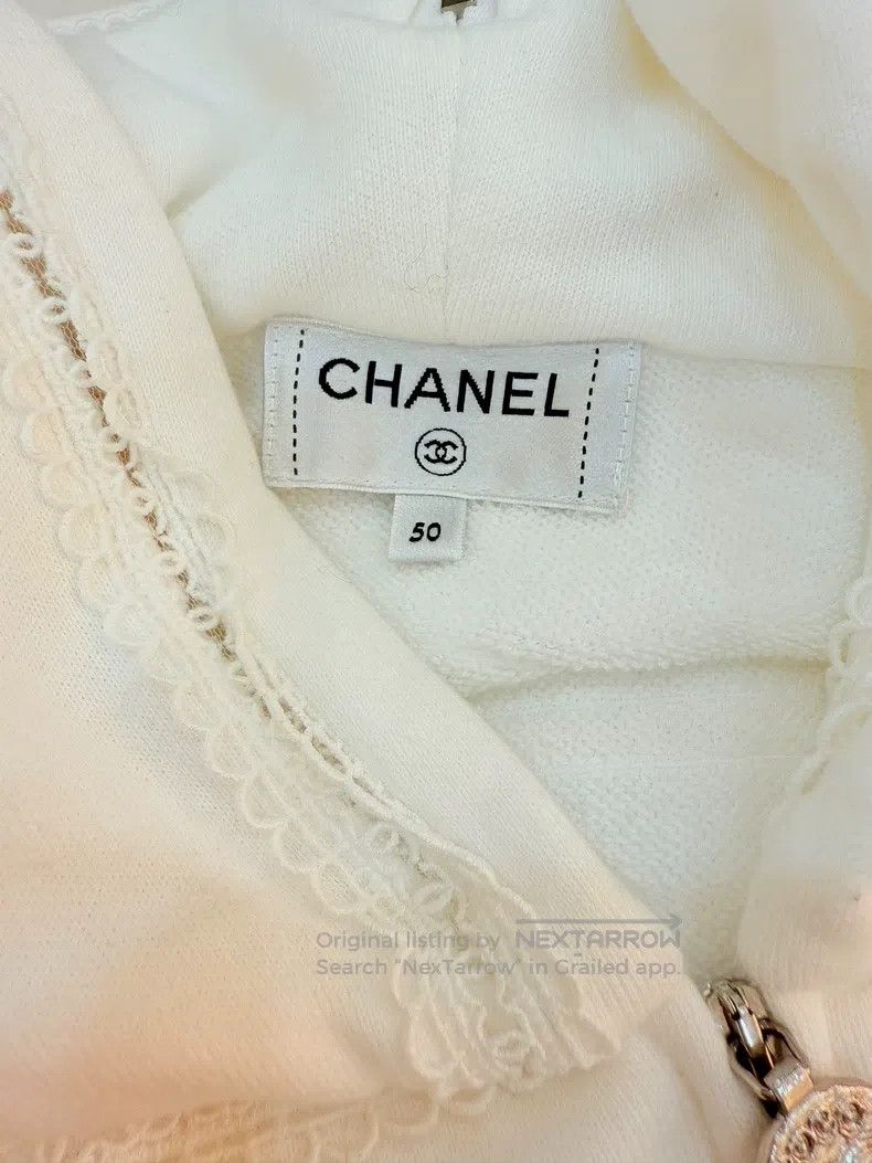 Chanel Chanel Size50 24m full logo white casual jacket Size M / US 6-8 / IT 42-44 - 5 Thumbnail