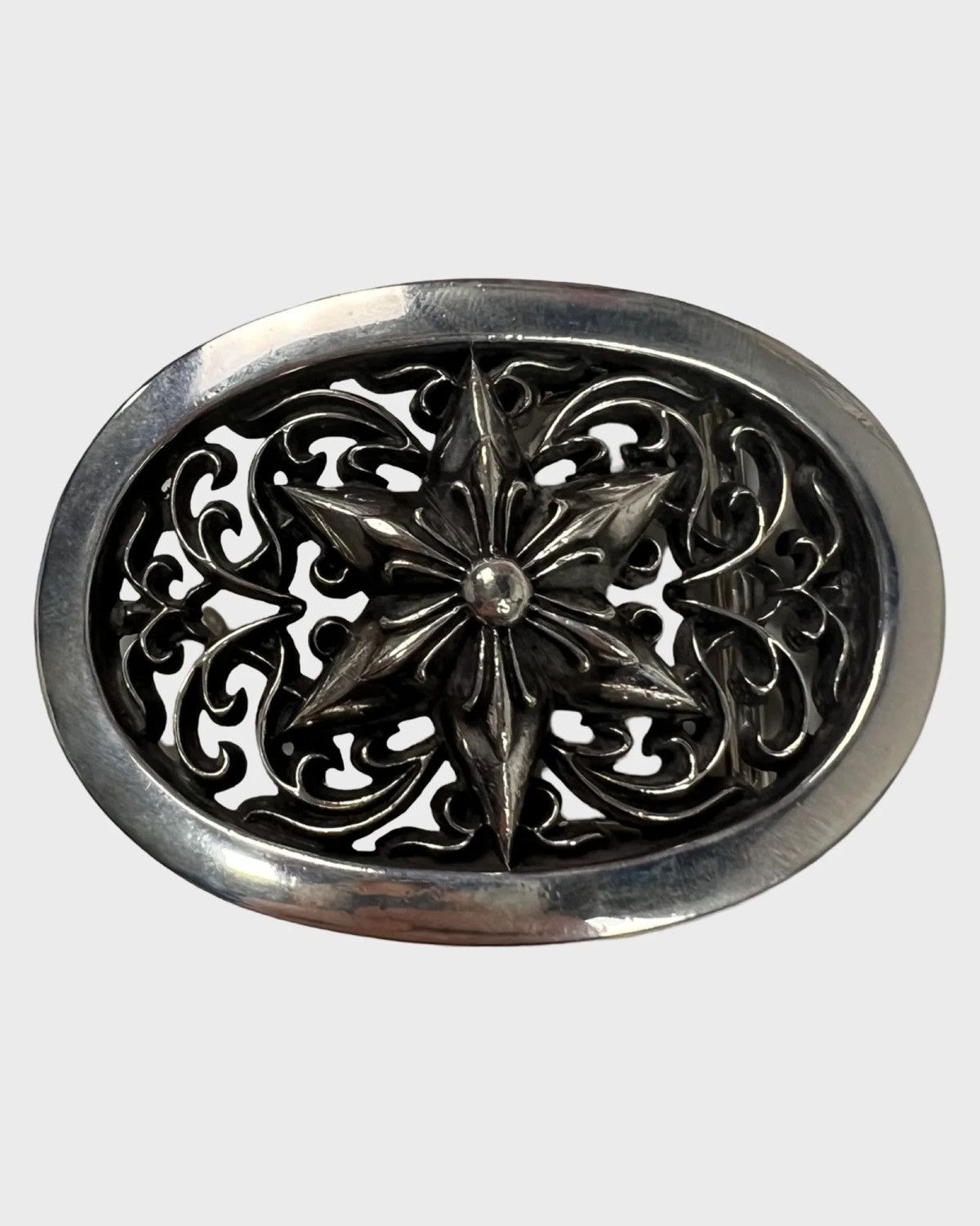 CHROME HEARTS STAR OVAL BELT BUCKLE SZ:OS