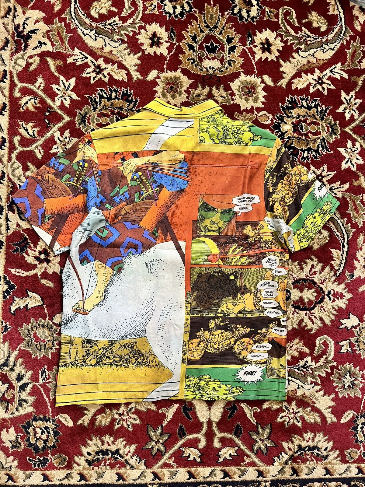 Supreme Supreme Ronin Silk Shirt (Gold) Size US M / EU 48-50 / 2 - 2 Thumbnail
