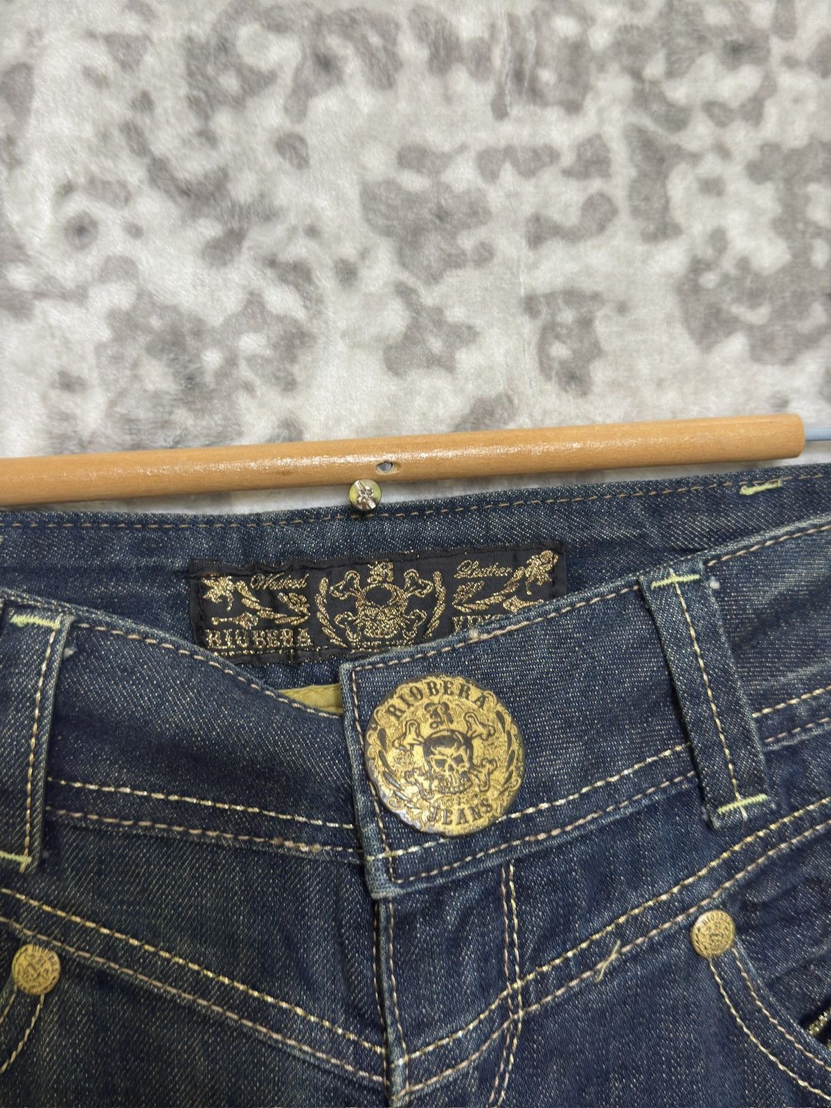 Hysteric Glamour Vintage Riobera Flared Low Rise Jeans Back Buckle Denim Size US 28 / EU 44 - 7 Thumbnail