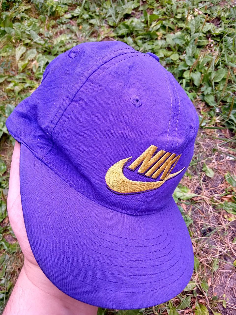 Nike Rare 90s Vintage Nike Nylon Purple Snapback Hat Cap Size ONE SIZE - 1 Thumbnail