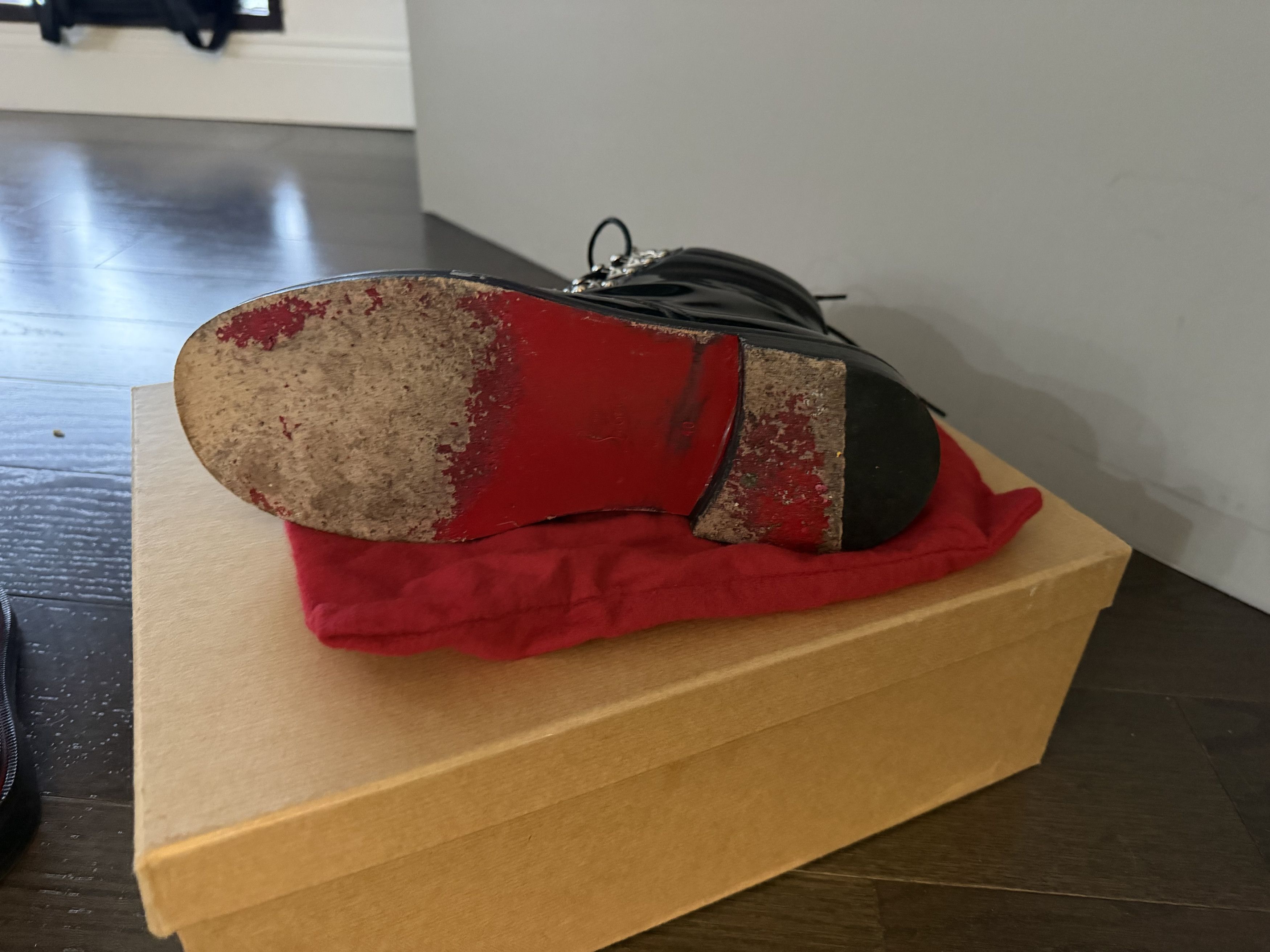 Christian Louboutin ALOPISTA FLAT CLF ABR/NAP/GG Size US 7 / EU 40 - 5 Thumbnail